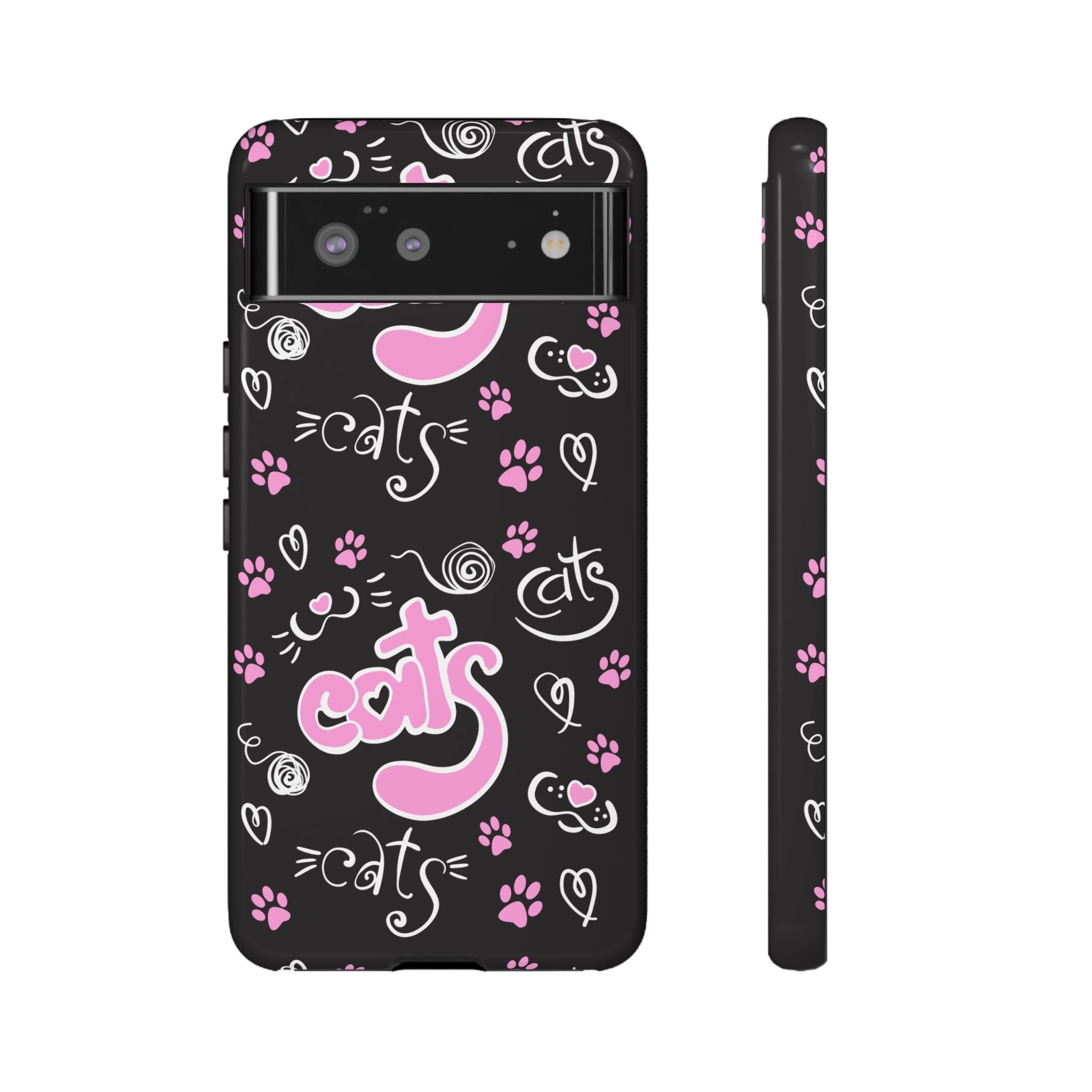 Cute Cat Print Phone Cases, Tough Cases for Cat Lovers, Pet Phone Cover, Gift for Cat Moms, Stylish Phone Accessories