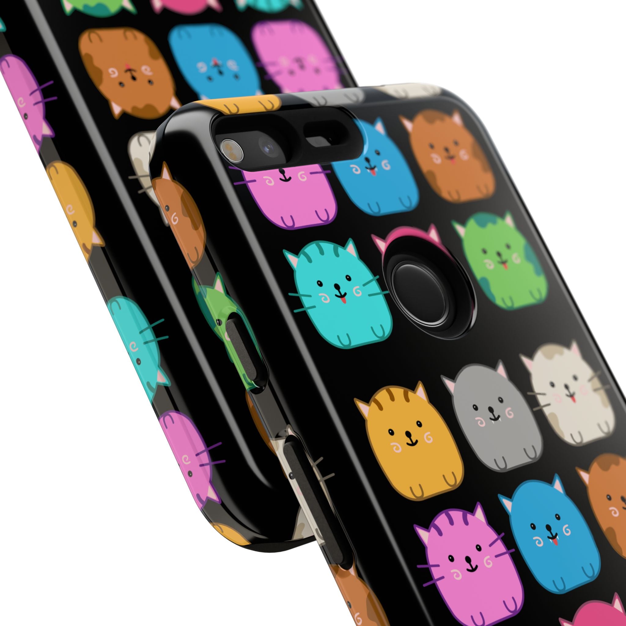 Cute Cat Phone Case, Kawaii Animal Lover Gift, Tough Phone Cover for Kids and Adults, Fun Cat Designs for Birthdays, Pet Lovers