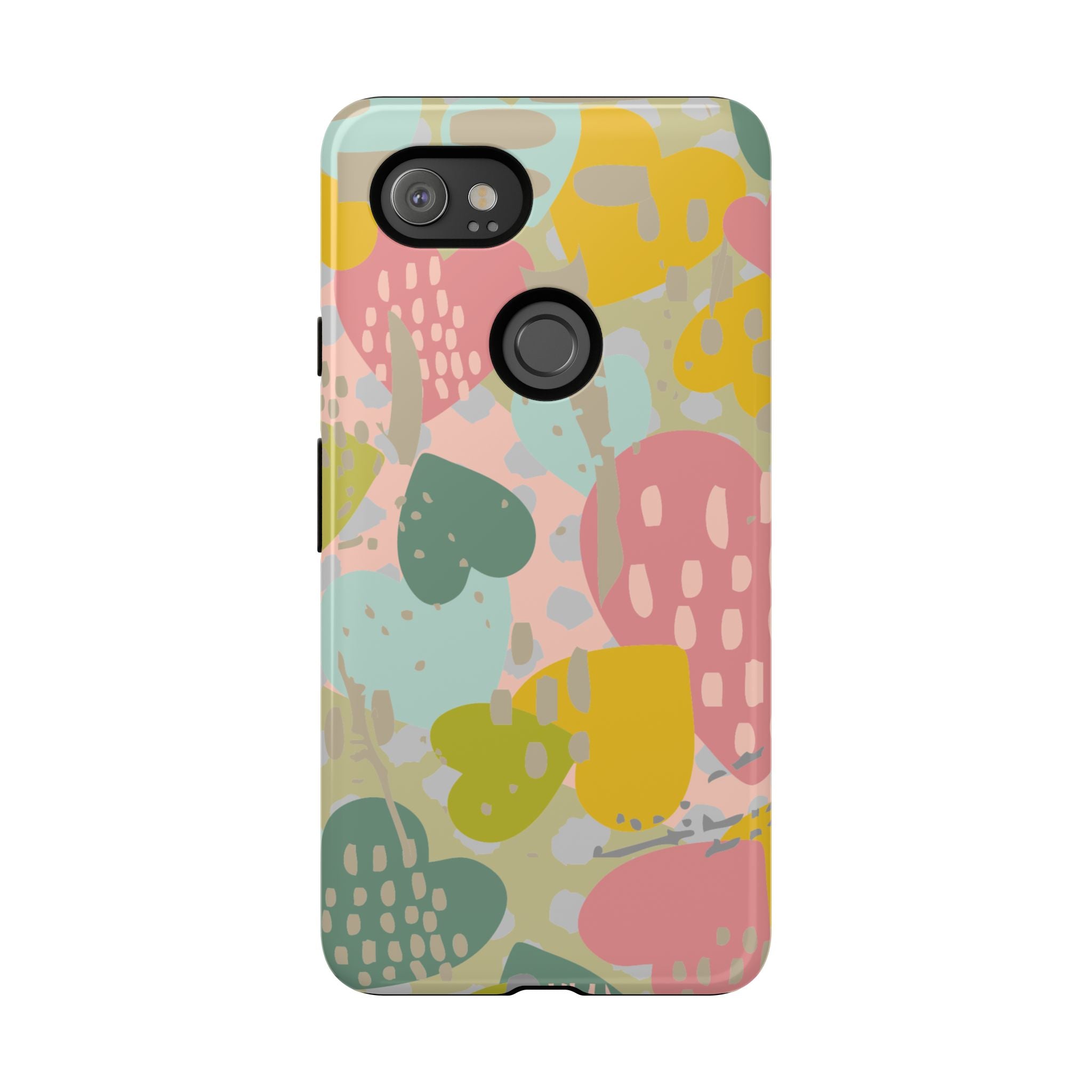 Colorful Heart Phone Case, Tough Cases for Women, Cute Phone Accessories, Gift for Her, Trends for Teens, Valentine's Day Gift