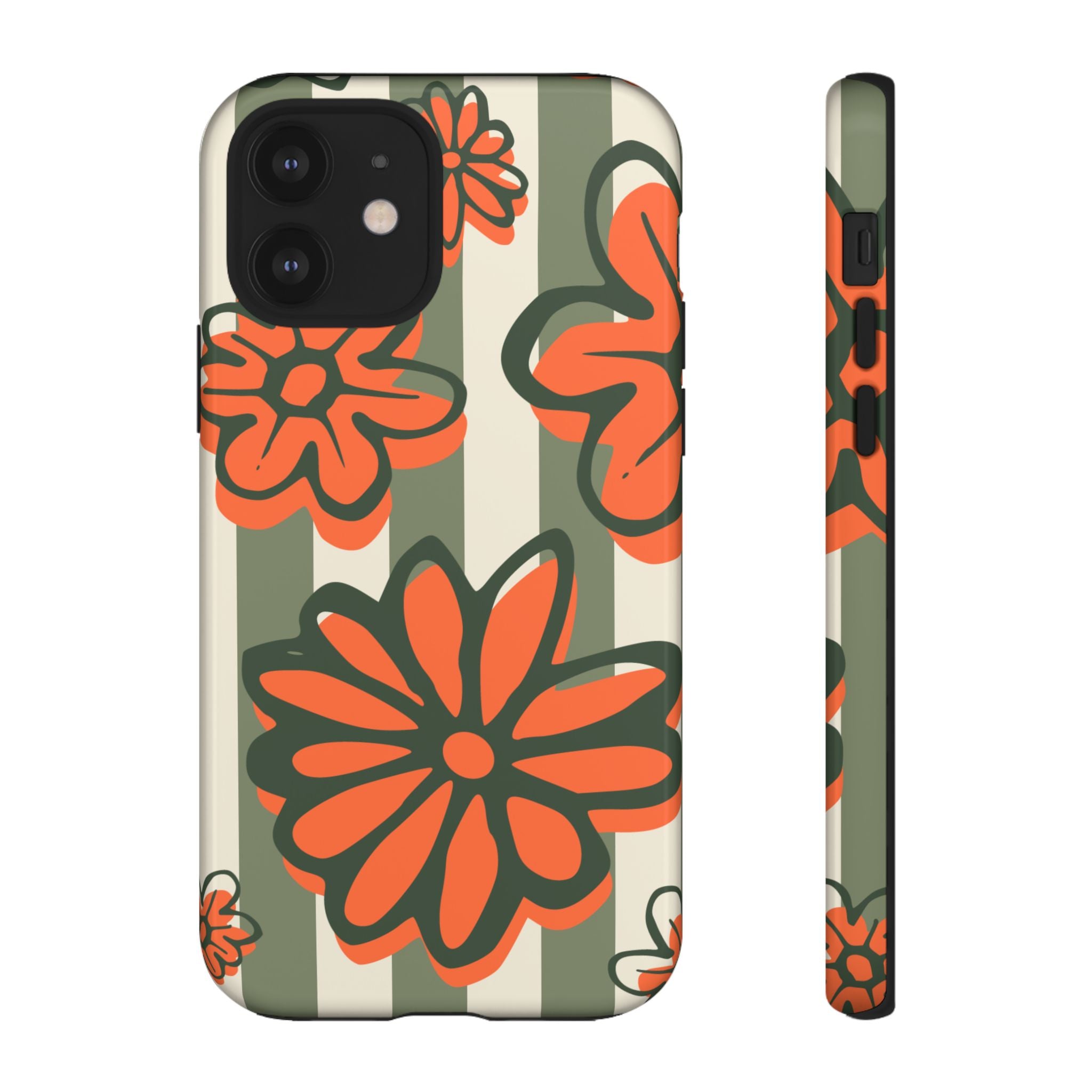 Floral Tough Phone Case - Trendy Protector for Pet Lovers, Super Cute Gift, Floral Design, Stylish Phone Cover, Unique Accessory
