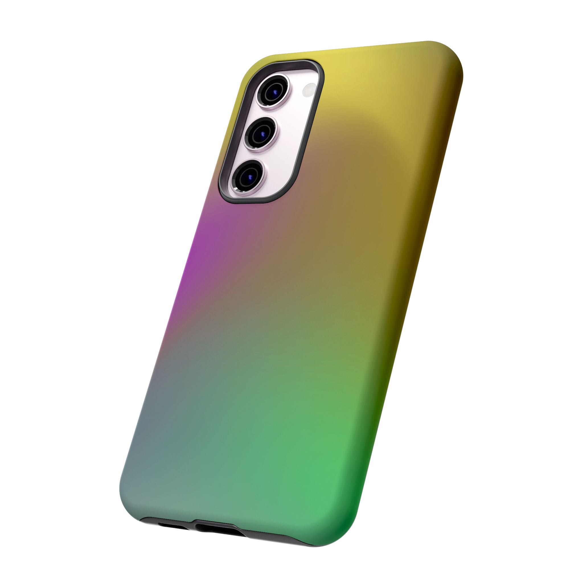Vibrant Phone Case, Tough Cases, Colorful Phone Cover, Durable Mobile Case, Yellow Green Gradient Design
