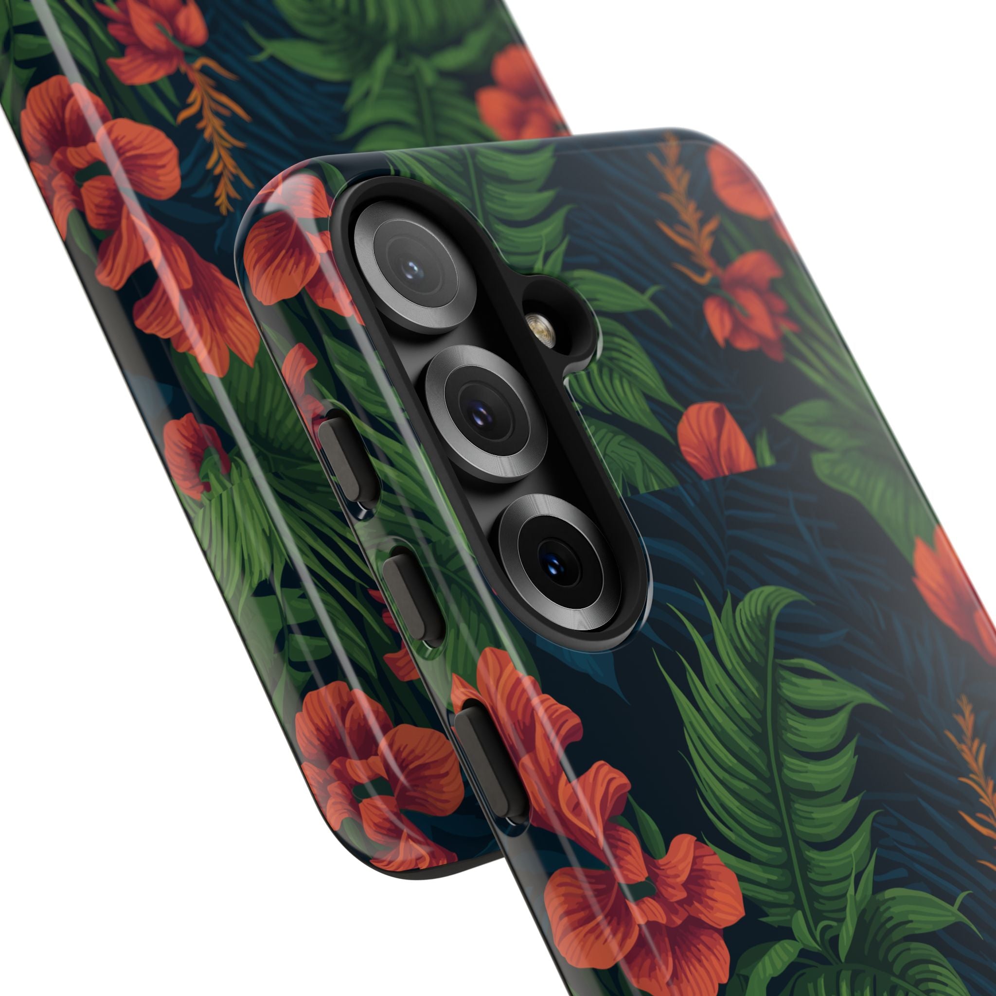 Tropical Phone Case with Floral Design, Eco-Friendly Protection for Summer Vibes, Ideal Gift for Nature Lovers, Vibrant Background