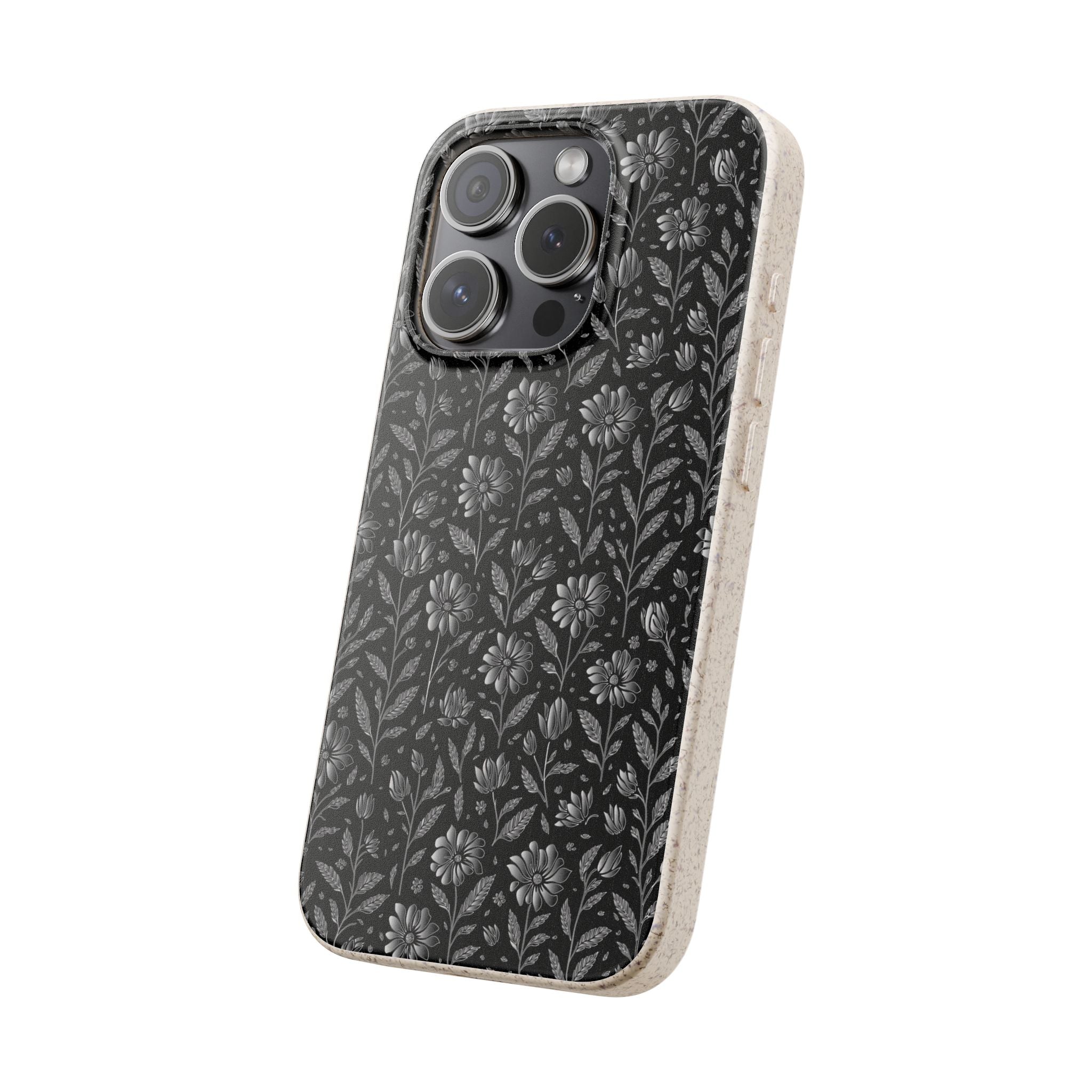 Eco-Friendly Floral Phone Case, Biodegradable iPhone Case, Sustainable Fashion Accessory, Nature Lover Gift, Eco-Conscious Phone Cover