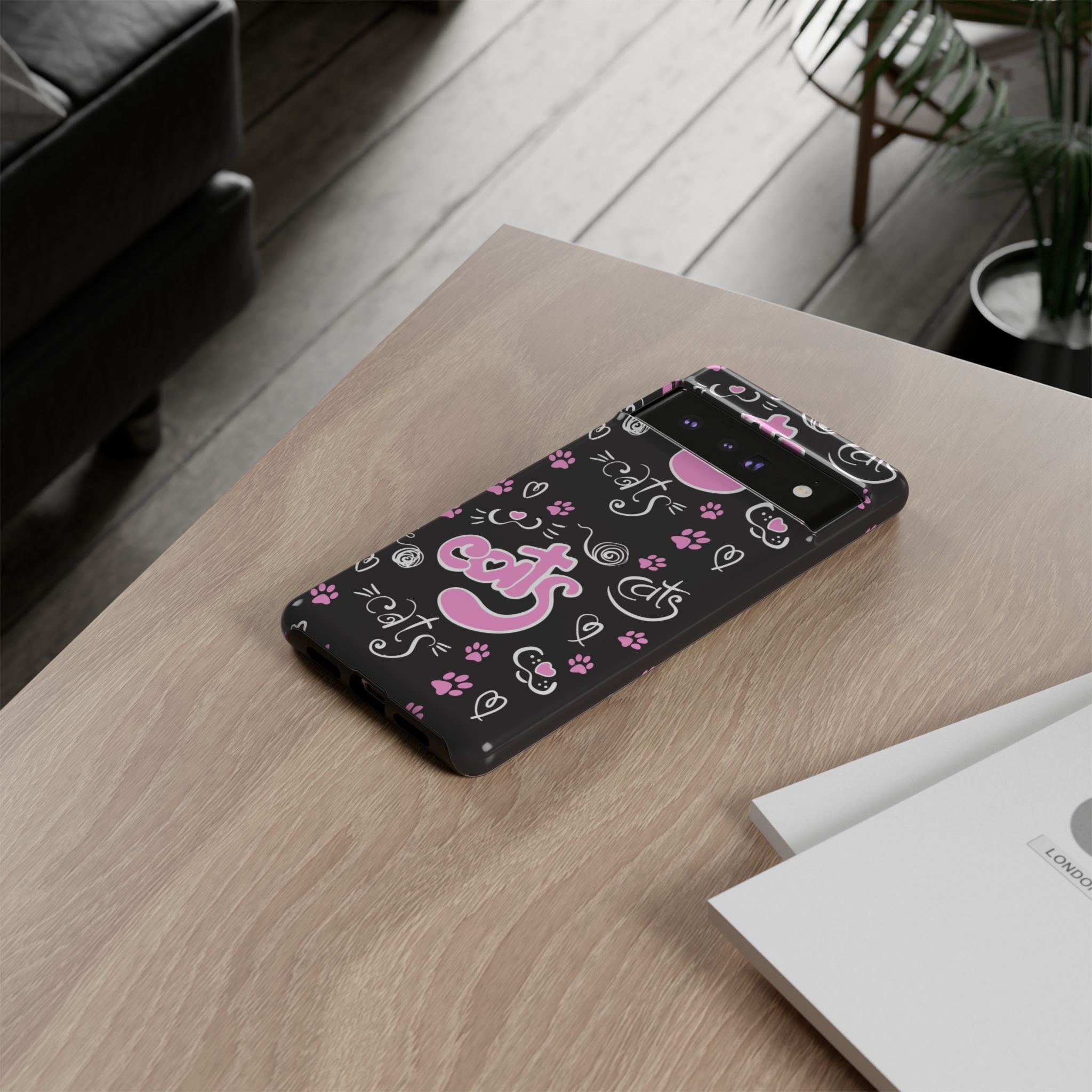 Cute Cat Print Phone Cases, Tough Cases for Cat Lovers, Pet Phone Cover, Gift for Cat Moms, Stylish Phone Accessories