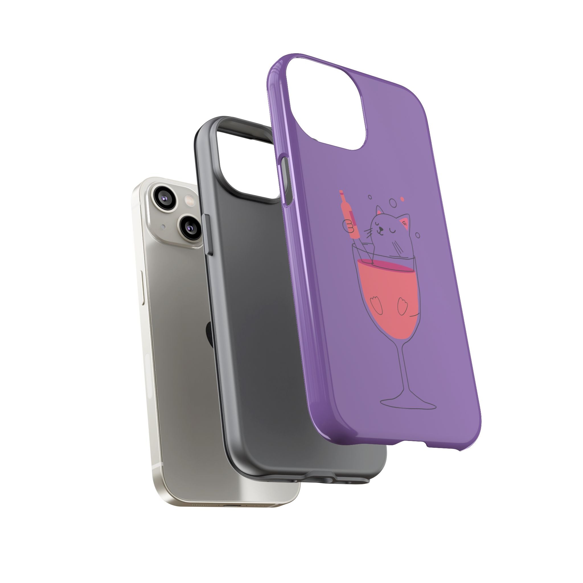 Cute Cat Phone Case, Fun Gift for Cat Lovers, Colorful Phone Cover, Pet Lover Accessory, Unique Cat Themed Case