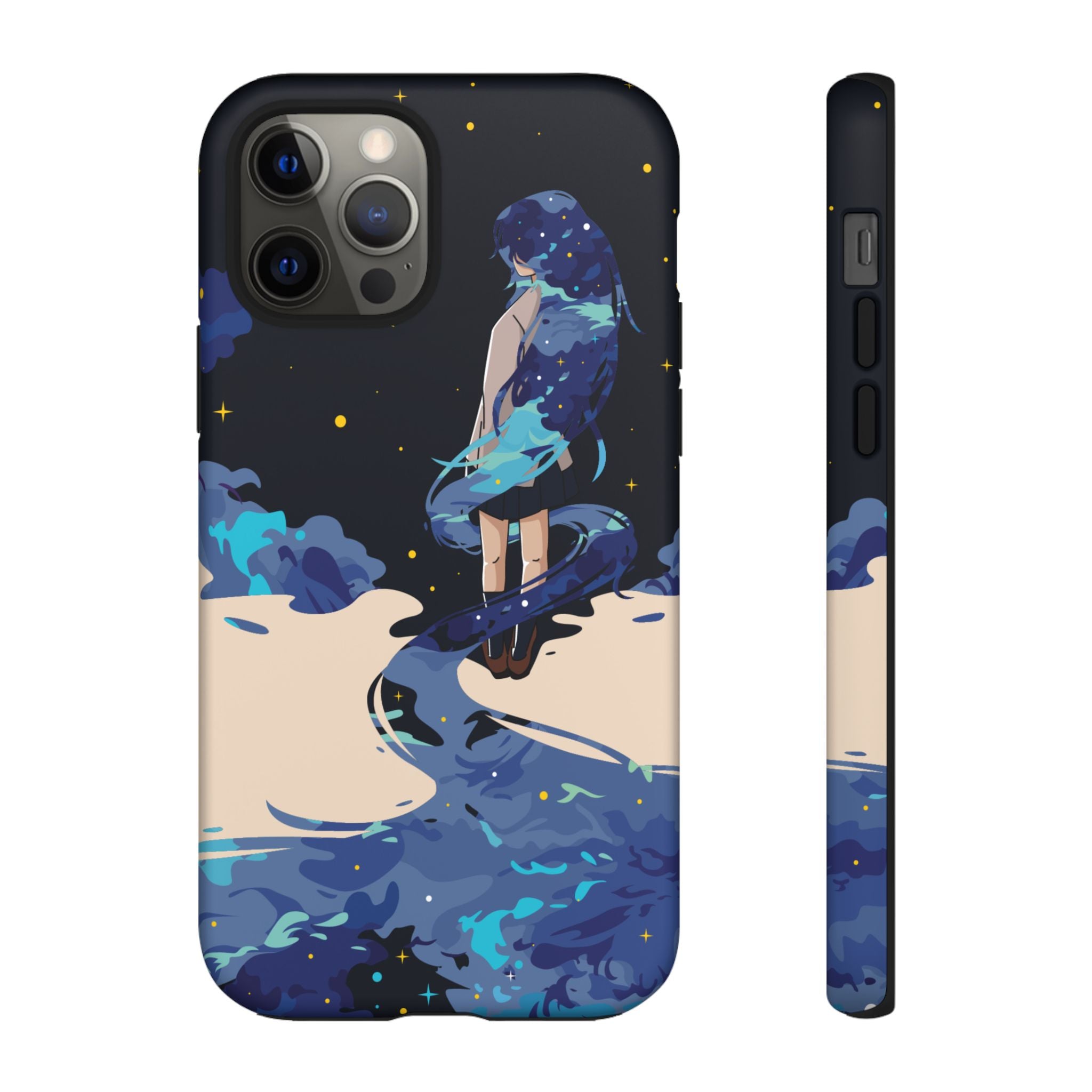 Galaxy-Inspired Phone Case, Celestial Design, Tough Phone Cover, Gift for Space Lovers, Artsy Accessories, Unique Merchandise