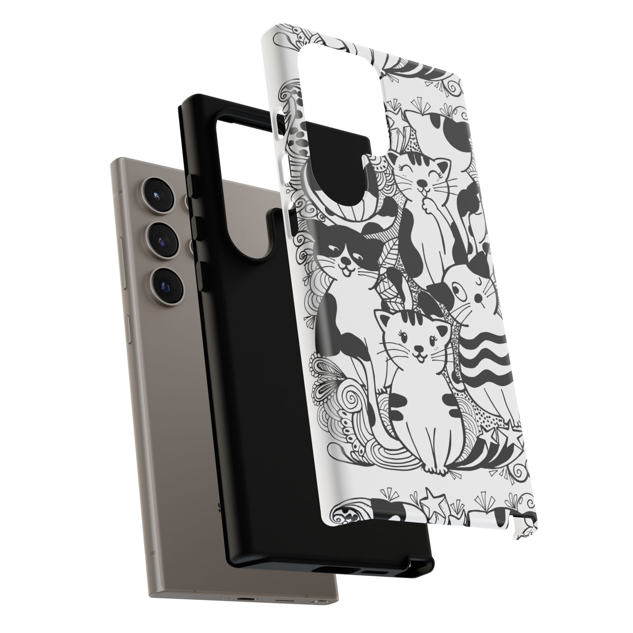 Cat-Themed Phone Case, Cute Cat Art, Pet Lover Gift, Birthday Present, Unique Cat Decor, Fun Tech Accessories, Animal Lover Case