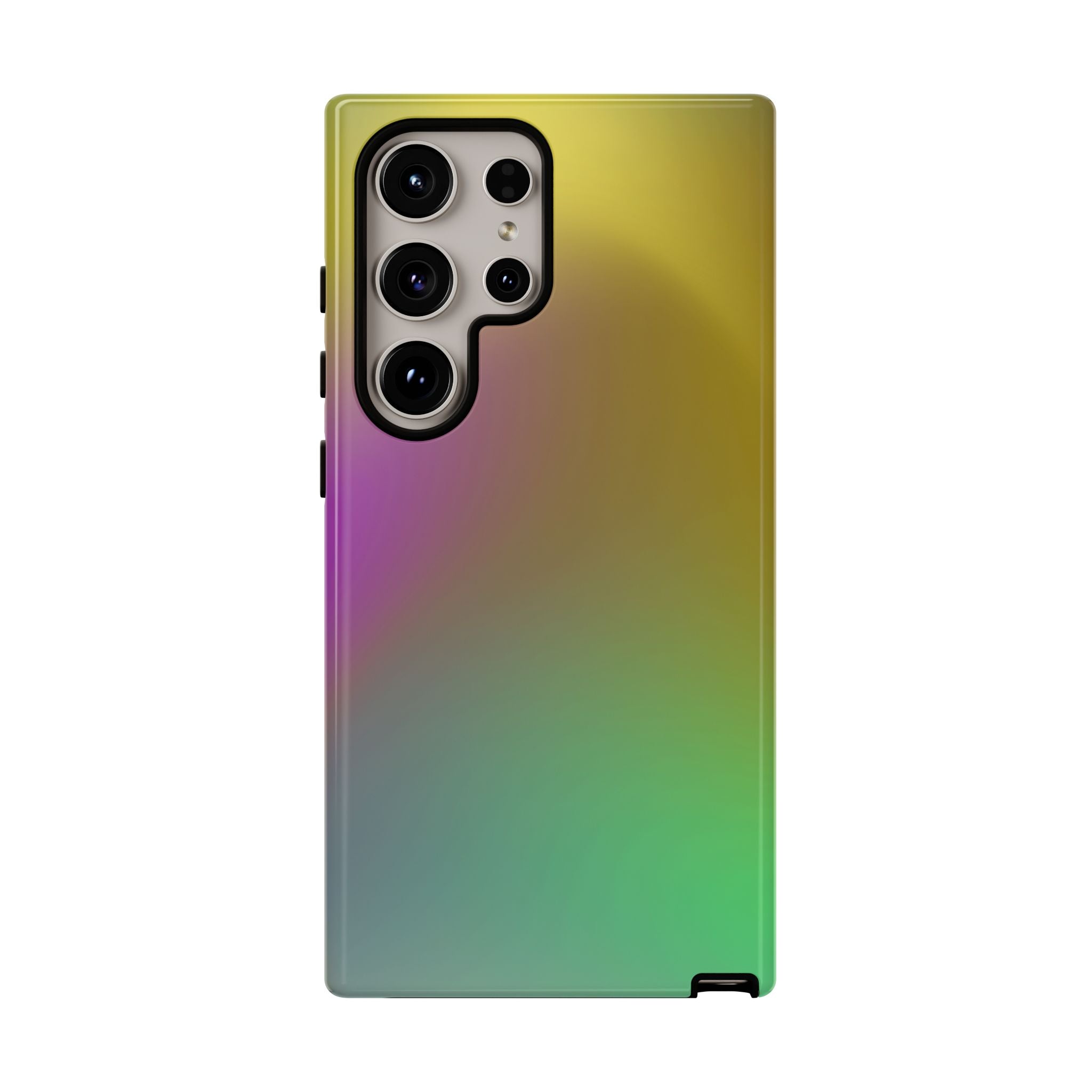 Vibrant Phone Case, Tough Cases, Colorful Phone Cover, Durable Mobile Case, Yellow Green Gradient Design
