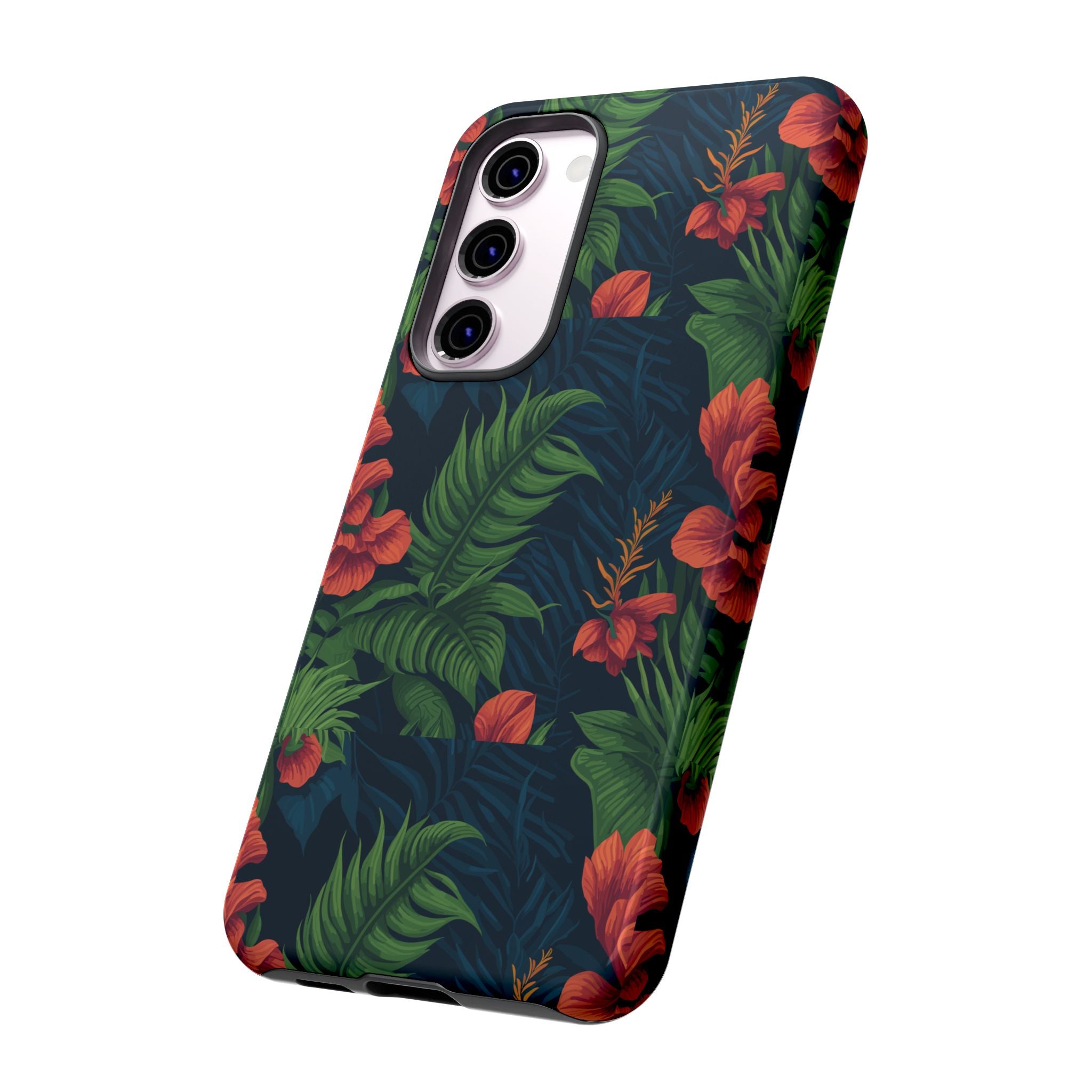 Tropical Phone Case with Floral Design, Eco-Friendly Protection for Summer Vibes, Ideal Gift for Nature Lovers, Vibrant Background