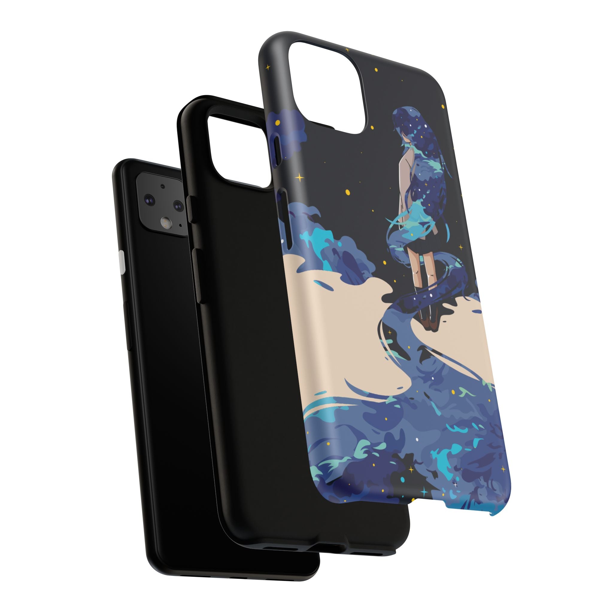 Galaxy-Inspired Phone Case, Celestial Design, Tough Phone Cover, Gift for Space Lovers, Artsy Accessories, Unique Merchandise