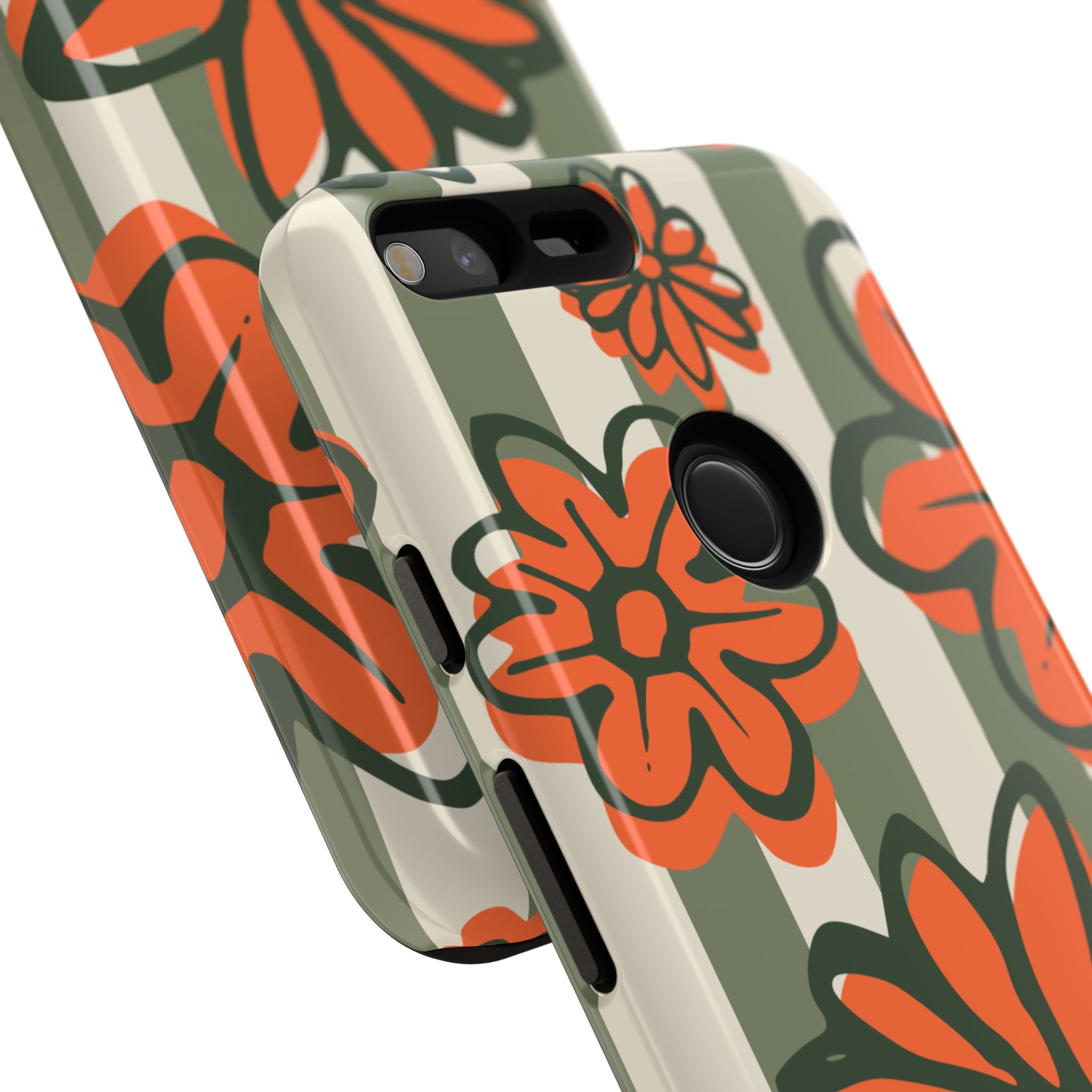 Floral Tough Phone Case - Trendy Protector for Pet Lovers, Super Cute Gift, Floral Design, Stylish Phone Cover, Unique Accessory