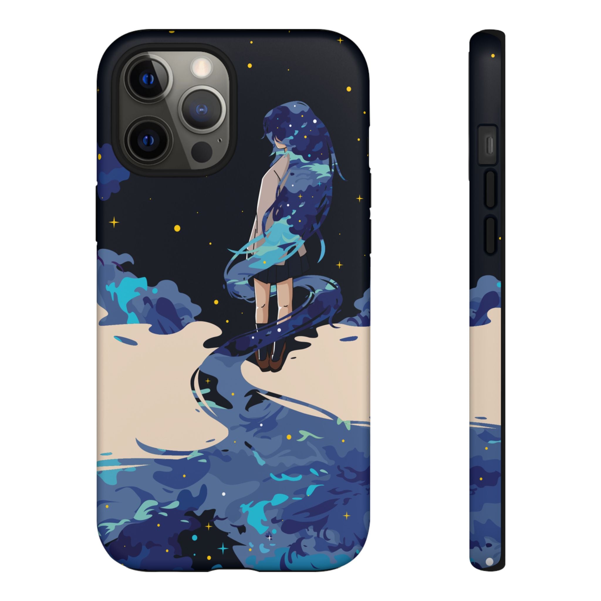 Galaxy-Inspired Phone Case, Celestial Design, Tough Phone Cover, Gift for Space Lovers, Artsy Accessories, Unique Merchandise