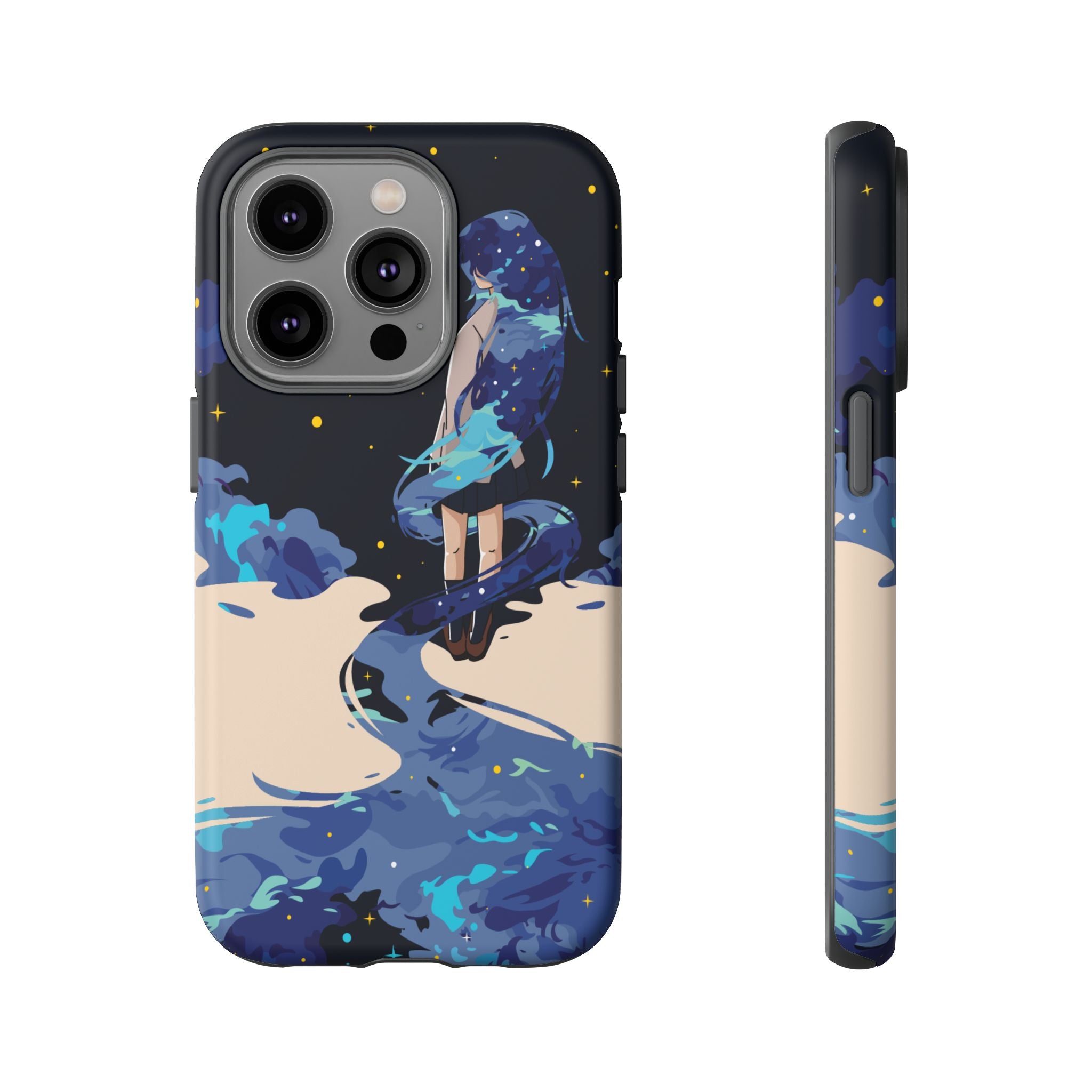 Galaxy-Inspired Phone Case, Celestial Design, Tough Phone Cover, Gift for Space Lovers, Artsy Accessories, Unique Merchandise