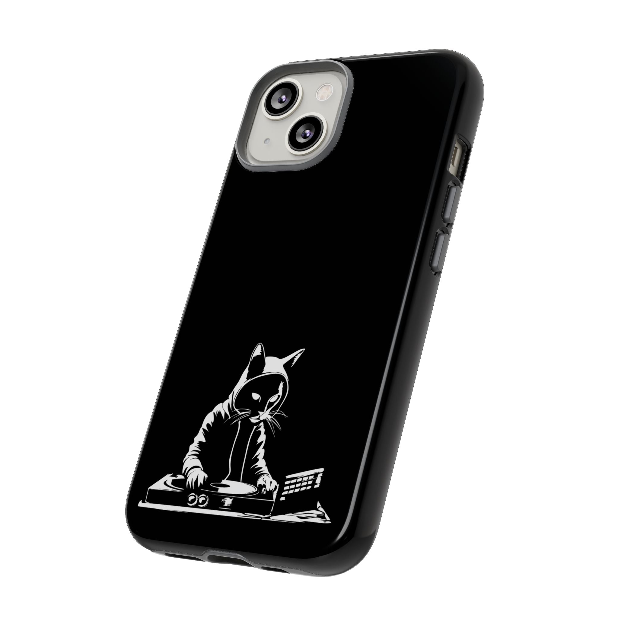 Cat DJ Phone Case | Stylish Tough Cases for Music Lovers, Gift for Cat Owners, Unique Phone Accessory, Cool Tech Gear