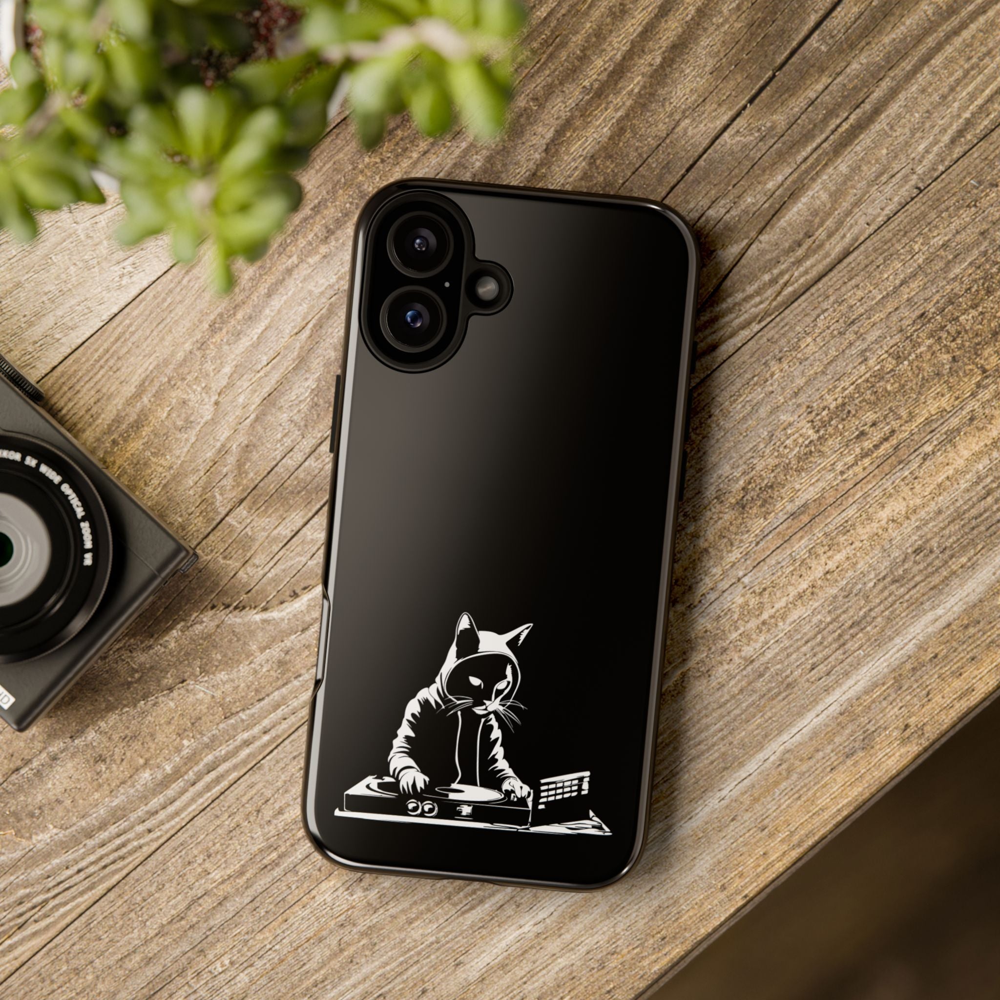 Cat DJ Phone Case | Stylish Tough Cases for Music Lovers, Gift for Cat Owners, Unique Phone Accessory, Cool Tech Gear