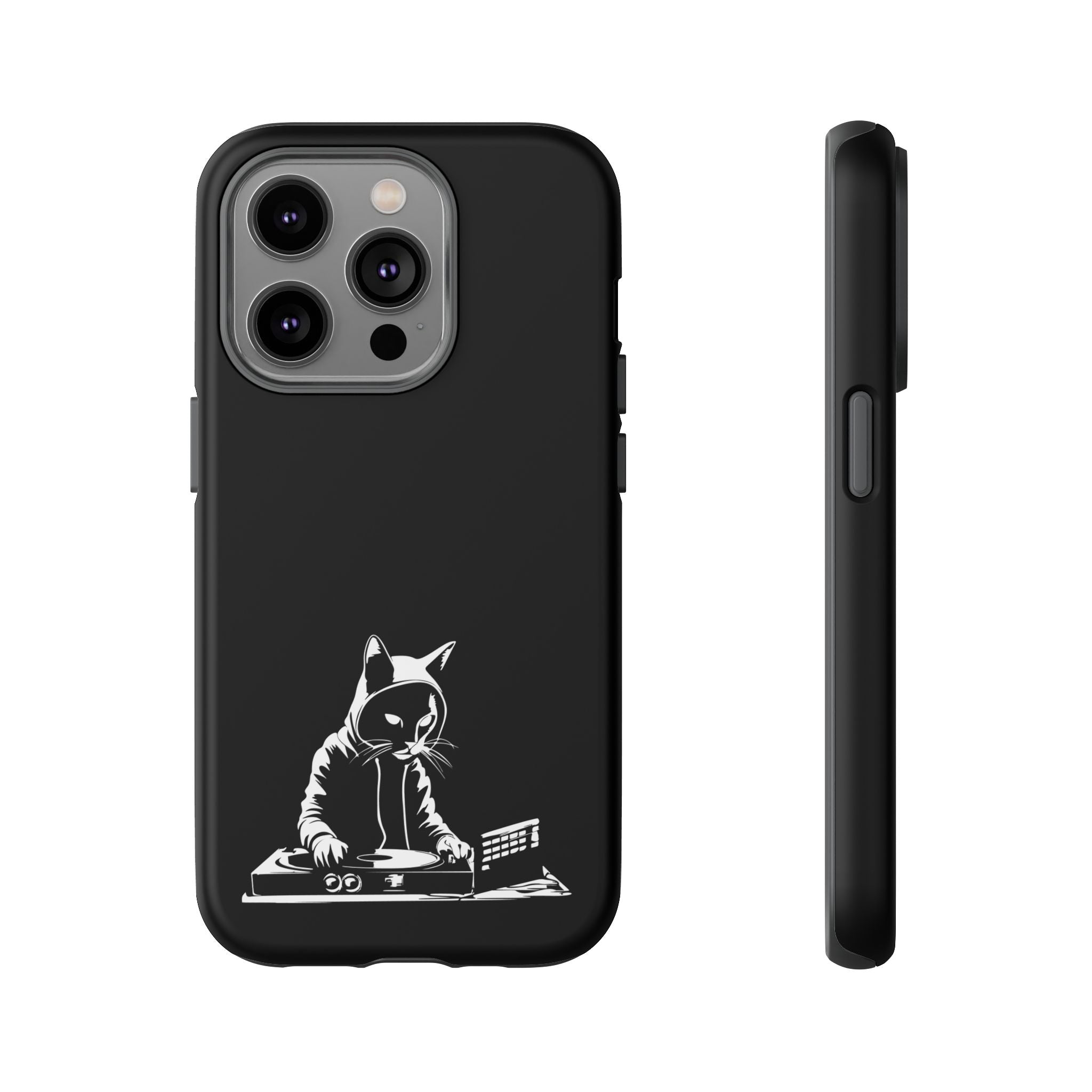 Cat DJ Phone Case | Stylish Tough Cases for Music Lovers, Gift for Cat Owners, Unique Phone Accessory, Cool Tech Gear