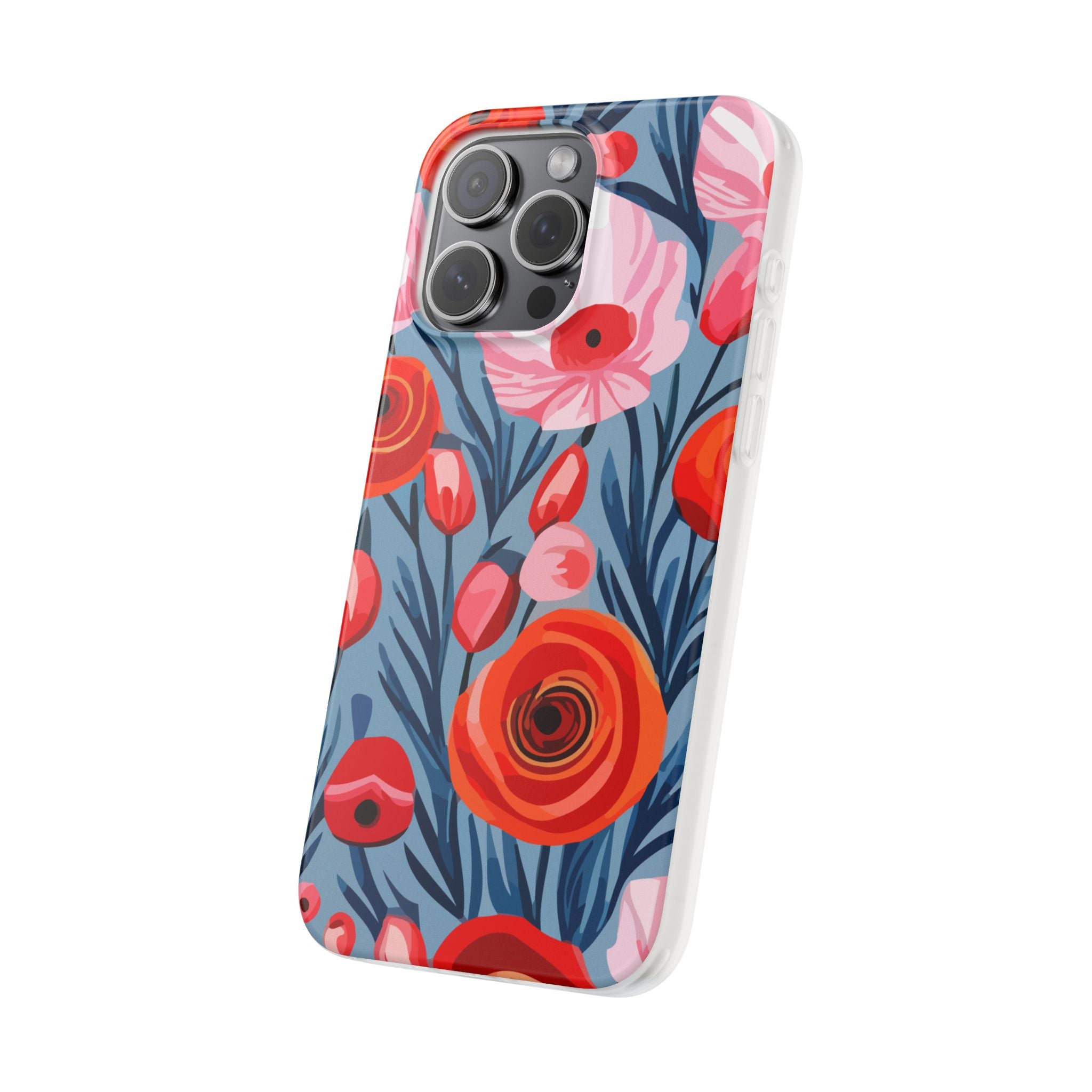 Beautiful Floral Flexi Cases for Phone, Stylish Protective Cover, Gift for Her, Phone Accessories, Floral Design