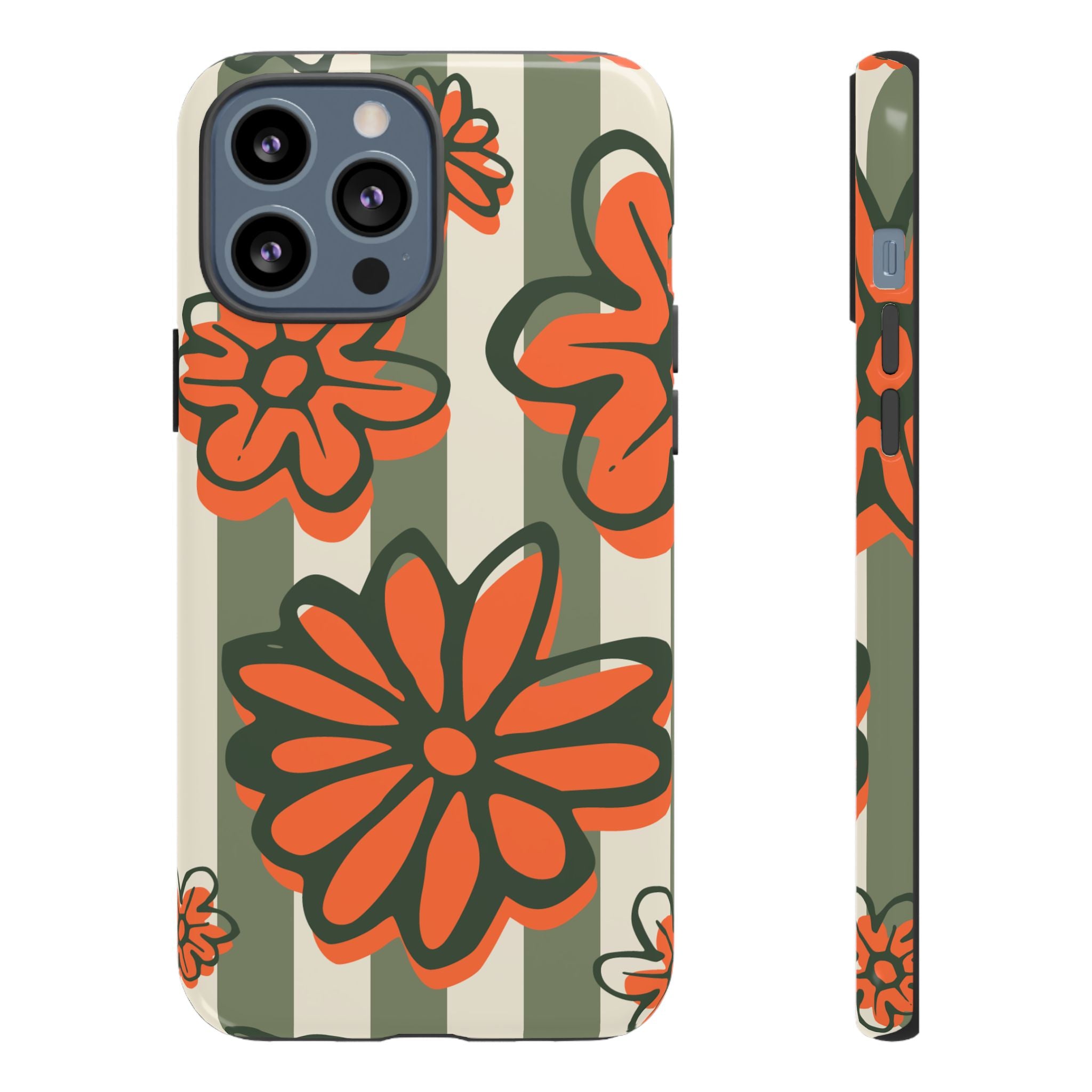 Floral Tough Phone Case - Trendy Protector for Pet Lovers, Super Cute Gift, Floral Design, Stylish Phone Cover, Unique Accessory