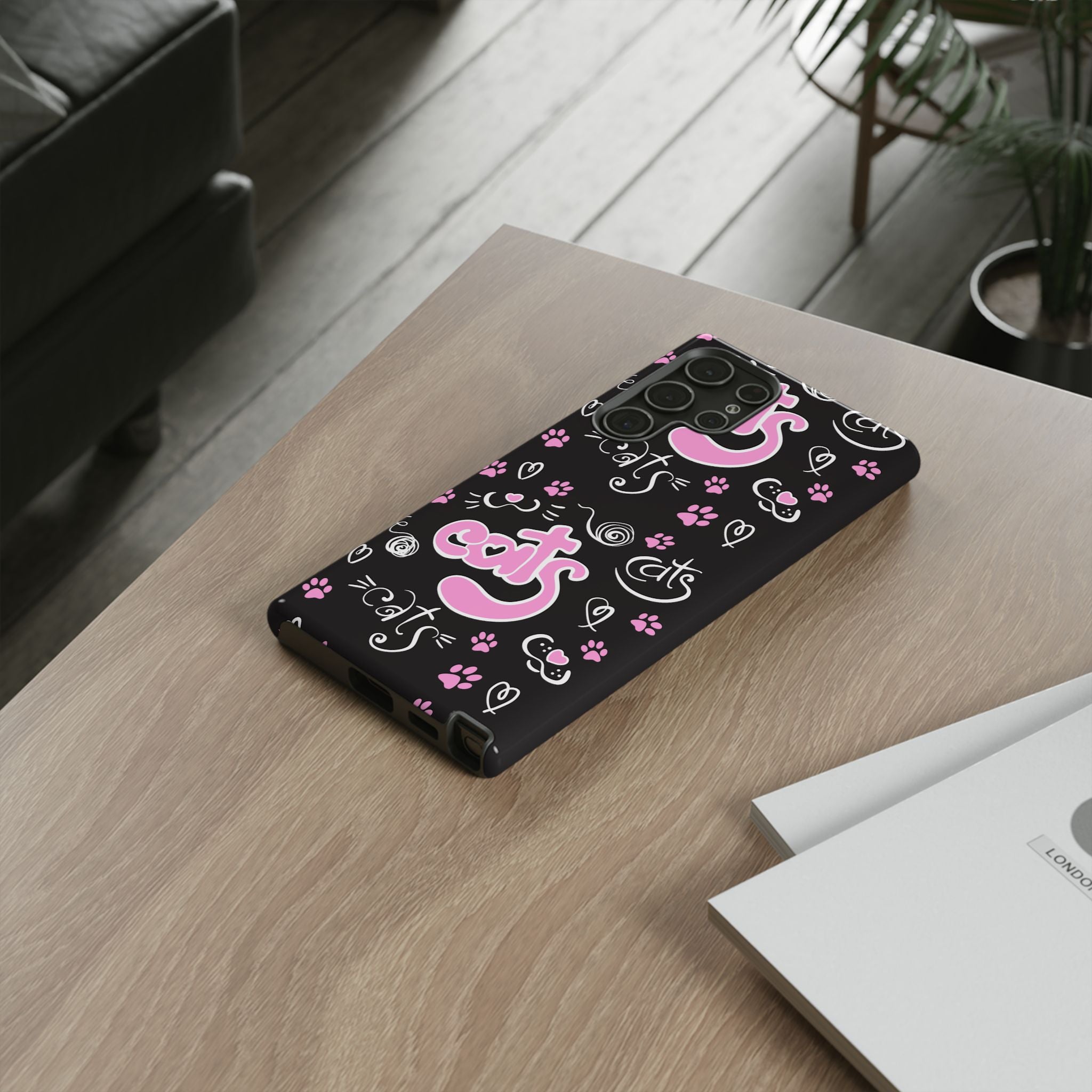 Cute Cat Print Phone Cases, Tough Cases for Cat Lovers, Pet Phone Cover, Gift for Cat Moms, Stylish Phone Accessories