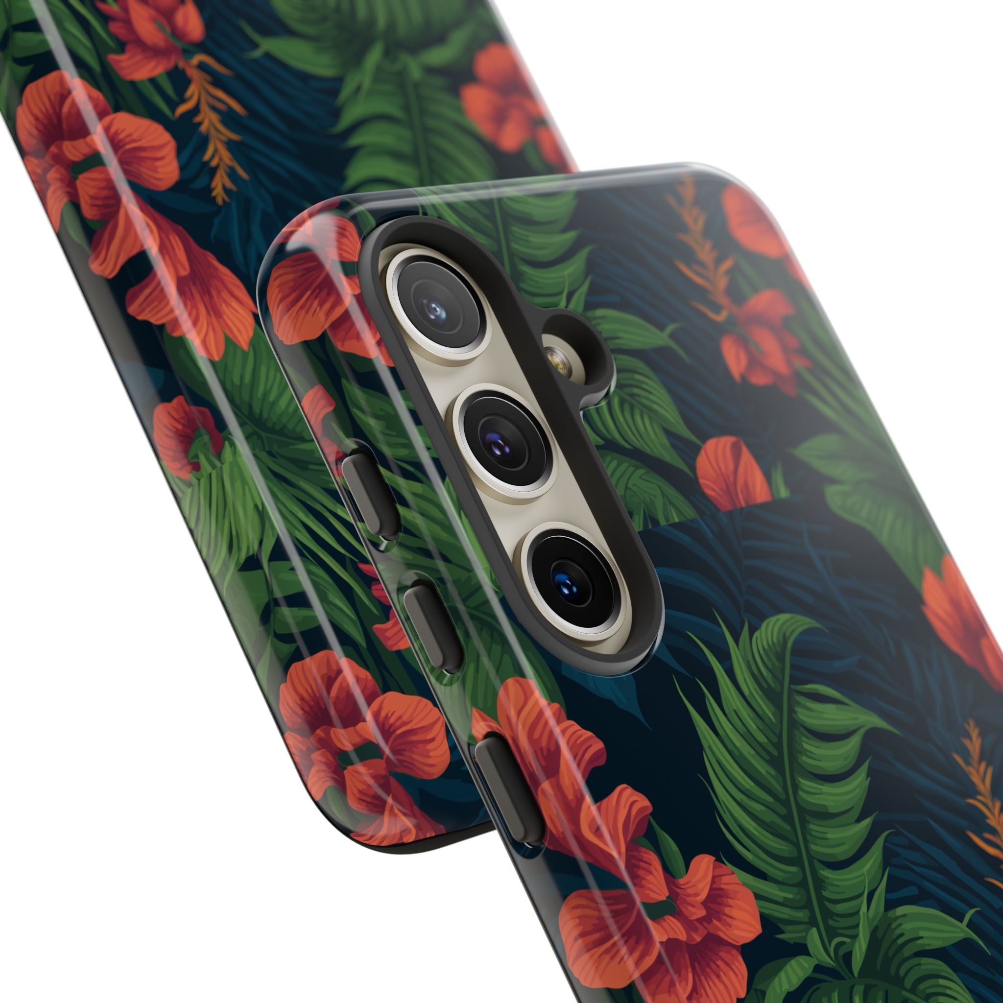 Tropical Phone Case with Floral Design, Eco-Friendly Protection for Summer Vibes, Ideal Gift for Nature Lovers, Vibrant Background