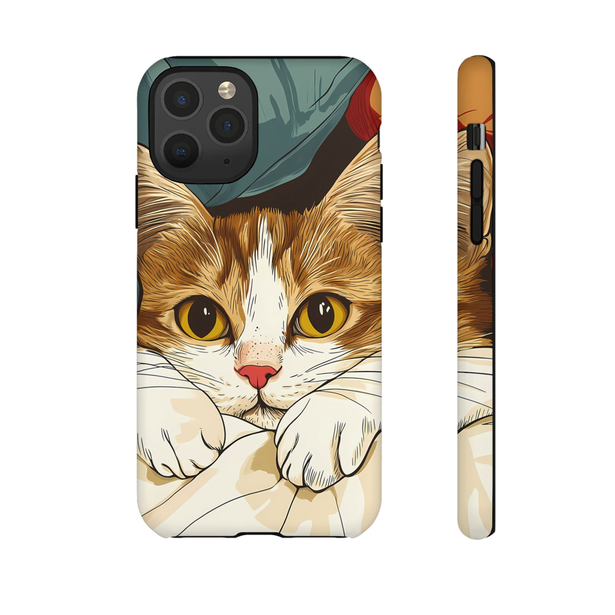 Cute Cat Phone Case - Ideal for Cat Lovers, Pet Owners, Birthday Gifts, Smartphone Accessories, Funny Pet Humor