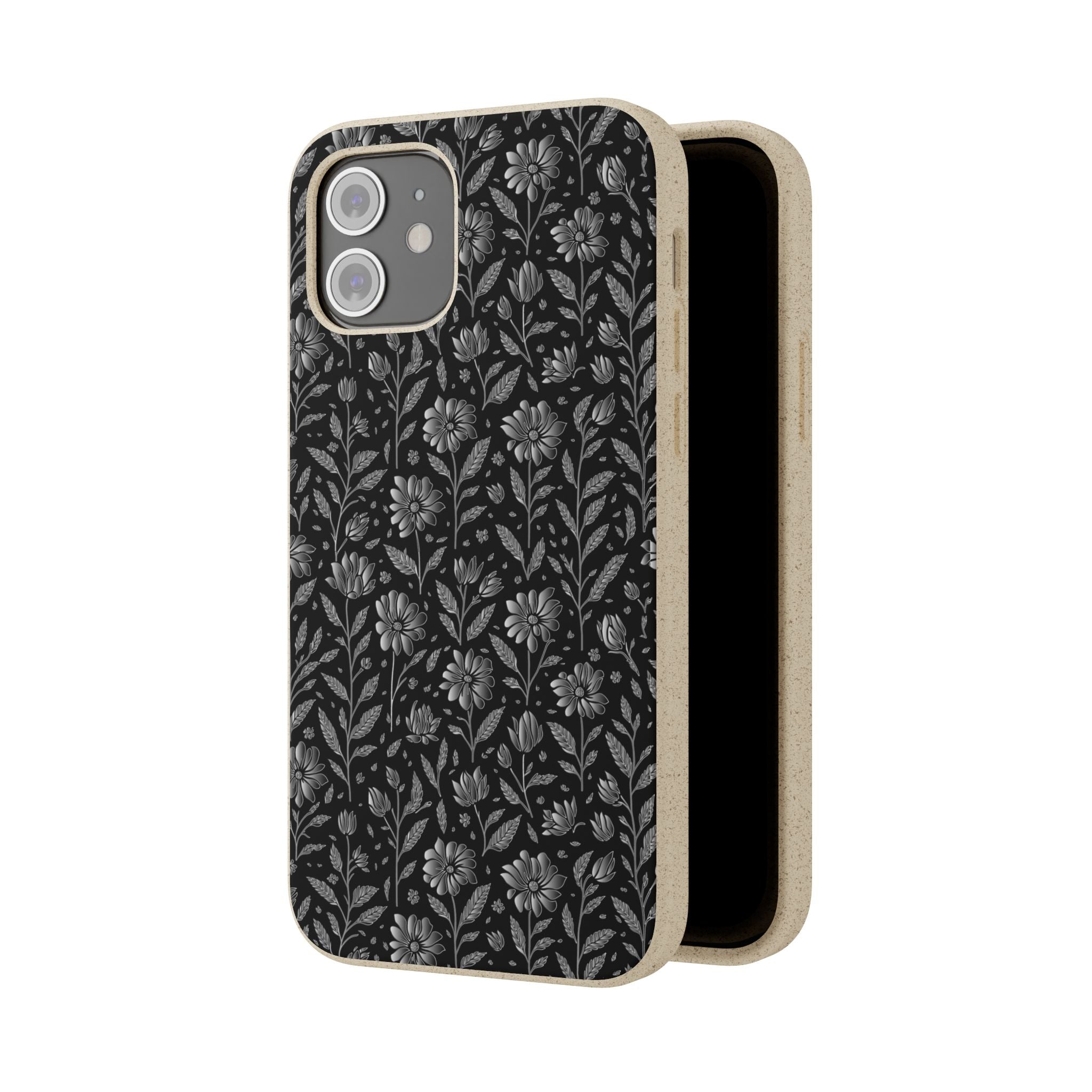 Eco-Friendly Floral Phone Case, Biodegradable iPhone Case, Sustainable Fashion Accessory, Nature Lover Gift, Eco-Conscious Phone Cover