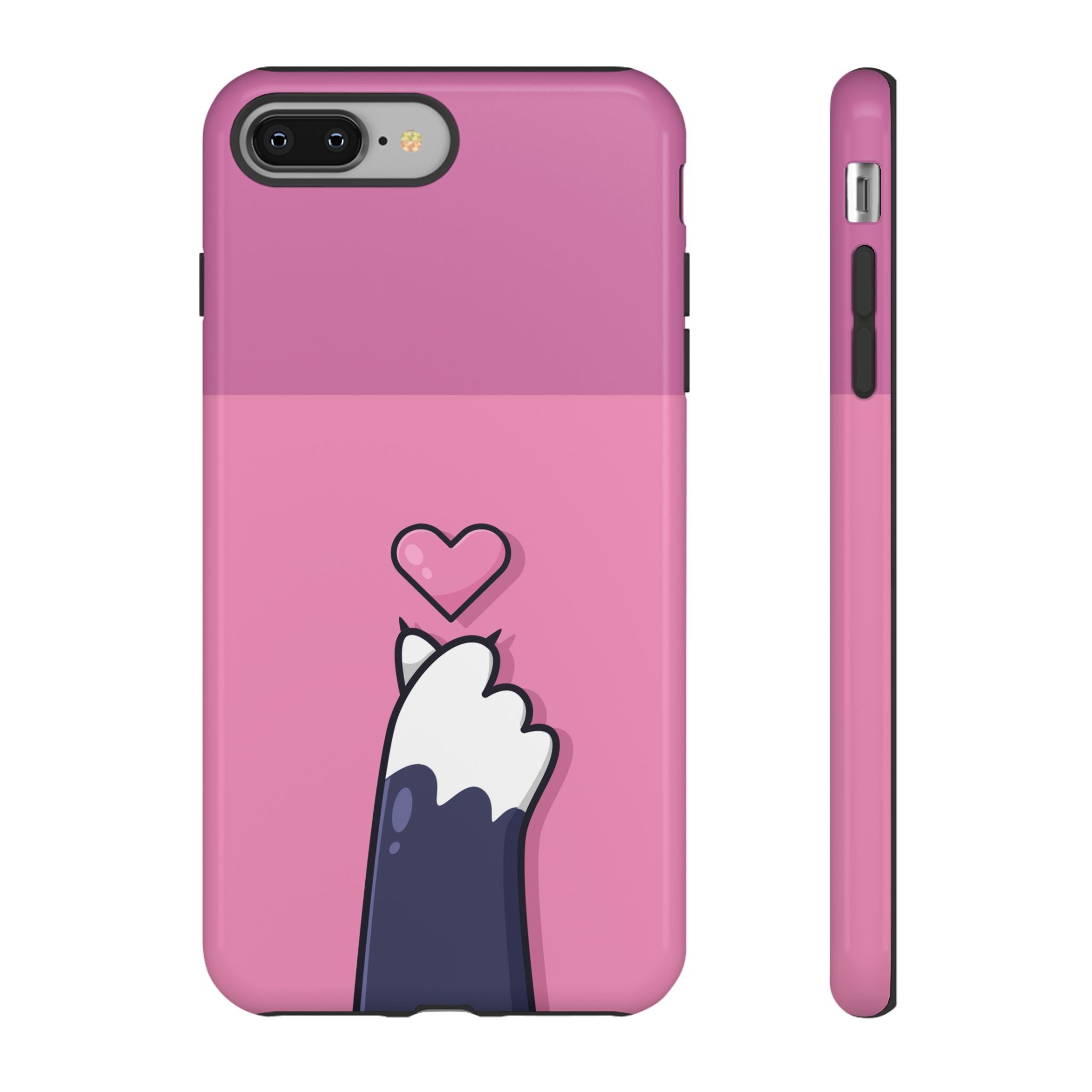 Cute Cat Paw Phone Case, Playful Pet Lover Gift, Animal Print Phone Cover, Heart Design Case, Fun Feminine Case, Kawaii Style