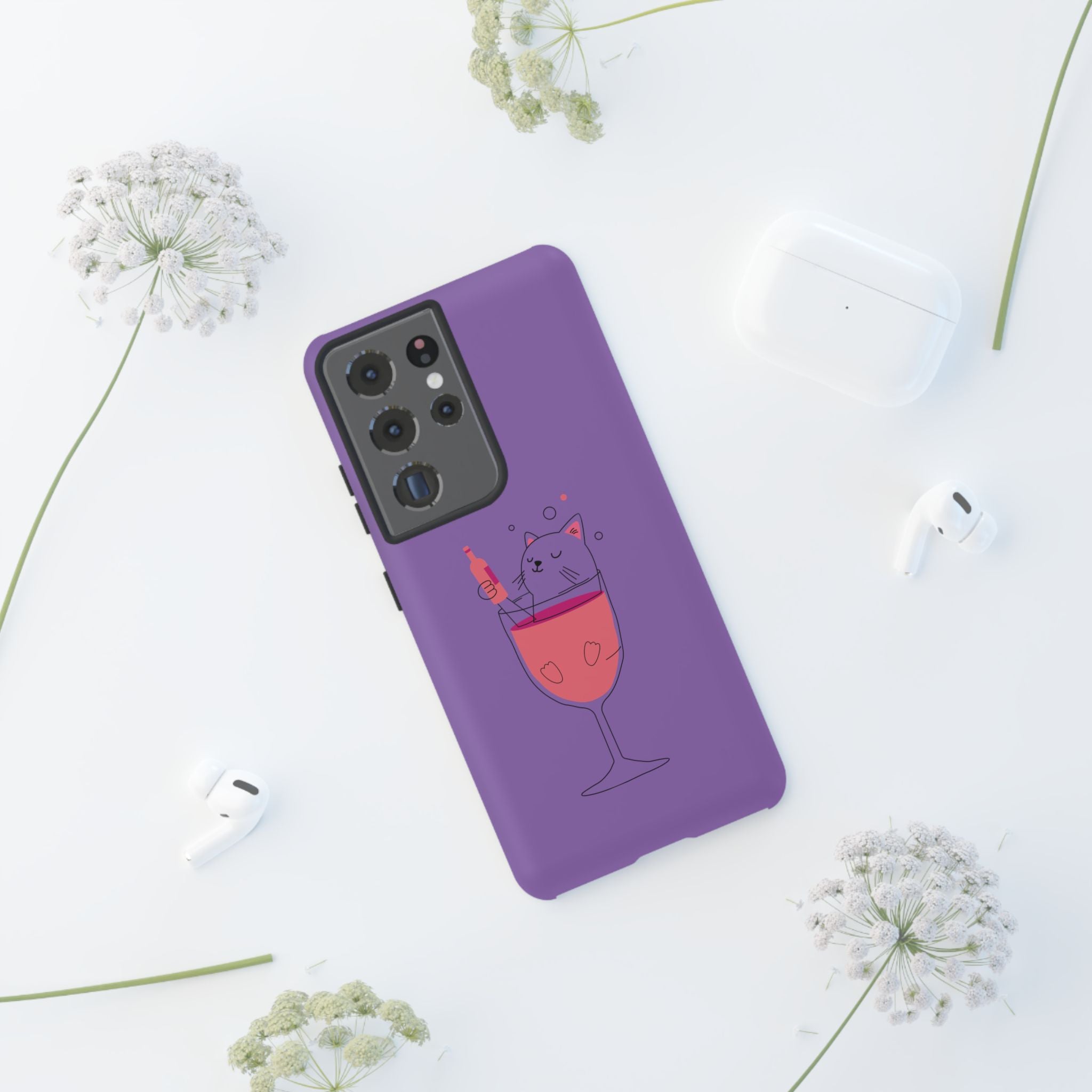 Cute Cat Phone Case, Fun Gift for Cat Lovers, Colorful Phone Cover, Pet Lover Accessory, Unique Cat Themed Case