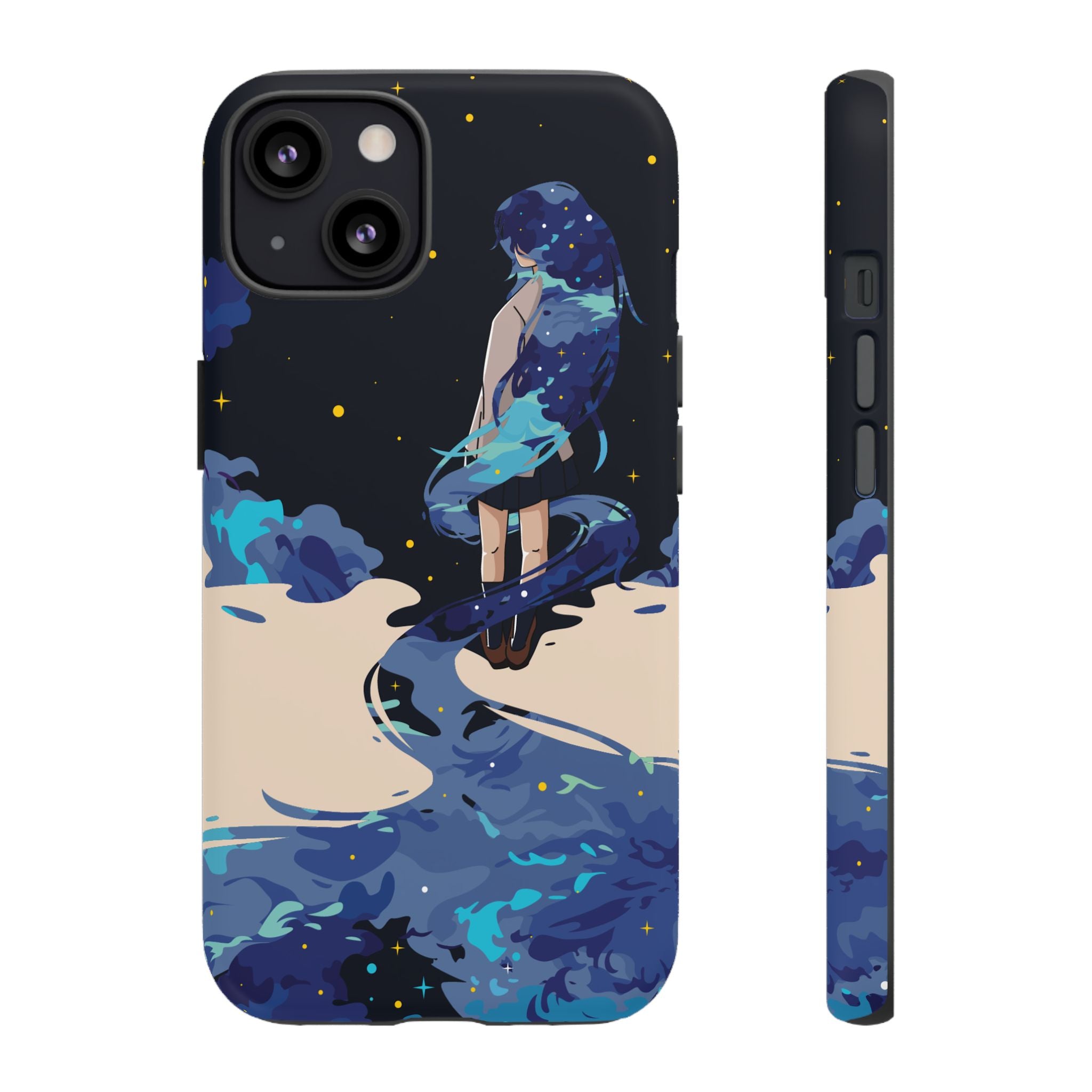 Galaxy-Inspired Phone Case, Celestial Design, Tough Phone Cover, Gift for Space Lovers, Artsy Accessories, Unique Merchandise