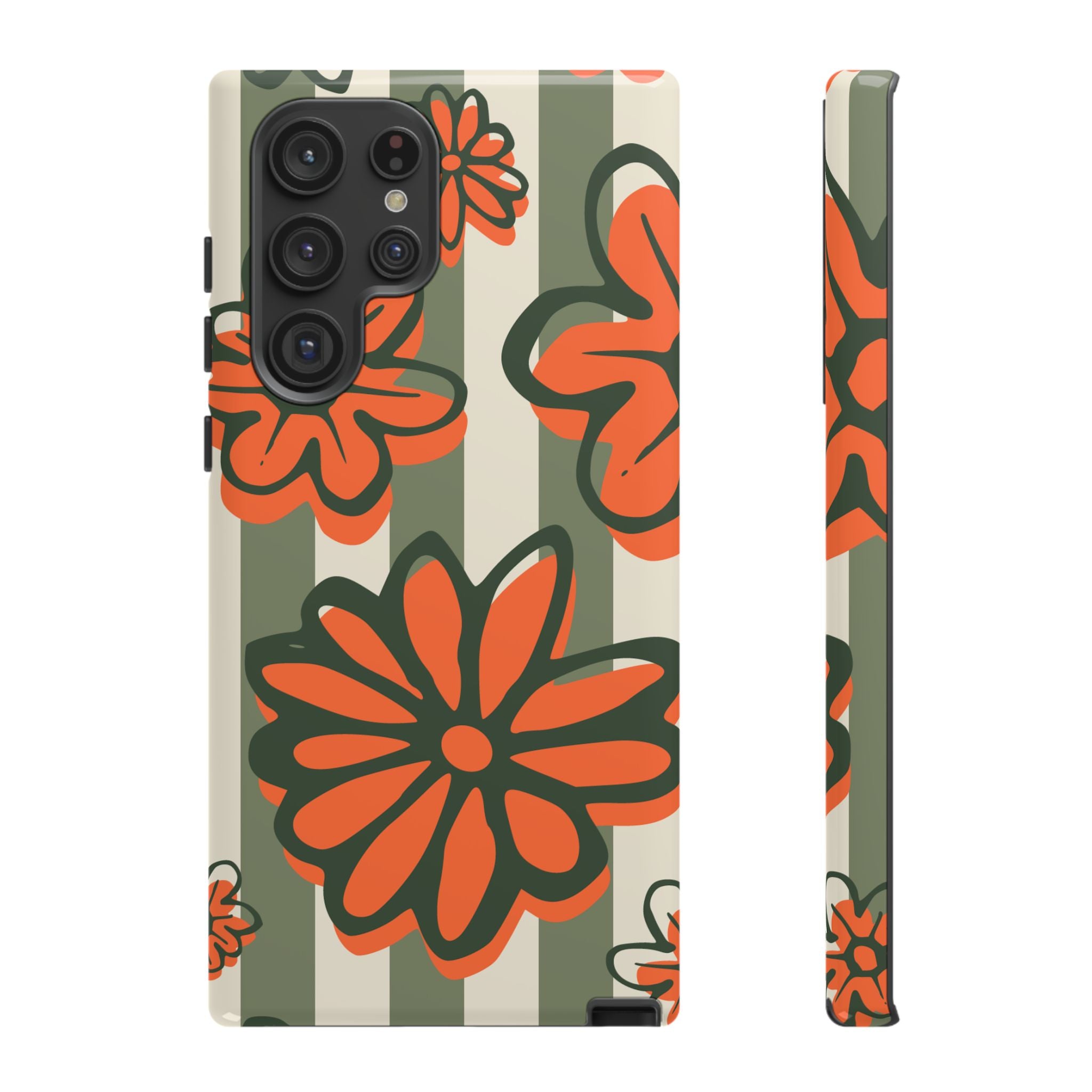 Floral Tough Phone Case - Trendy Protector for Pet Lovers, Super Cute Gift, Floral Design, Stylish Phone Cover, Unique Accessory