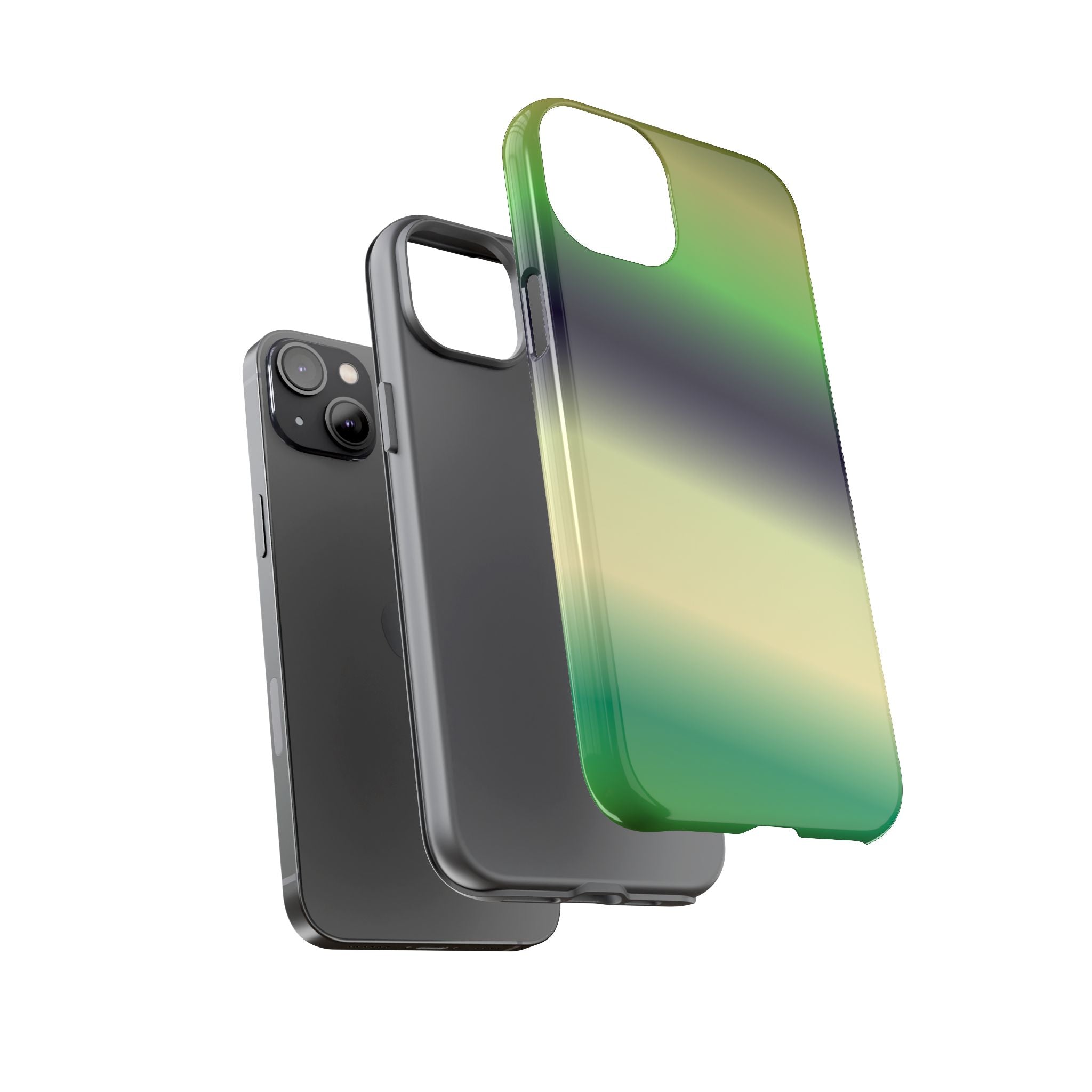 Gradient Phone Case - Tough Cases, Unique Cell Phone Cover, Stylish Tech Accessories, Green and Black Gradient, Perfect Gift