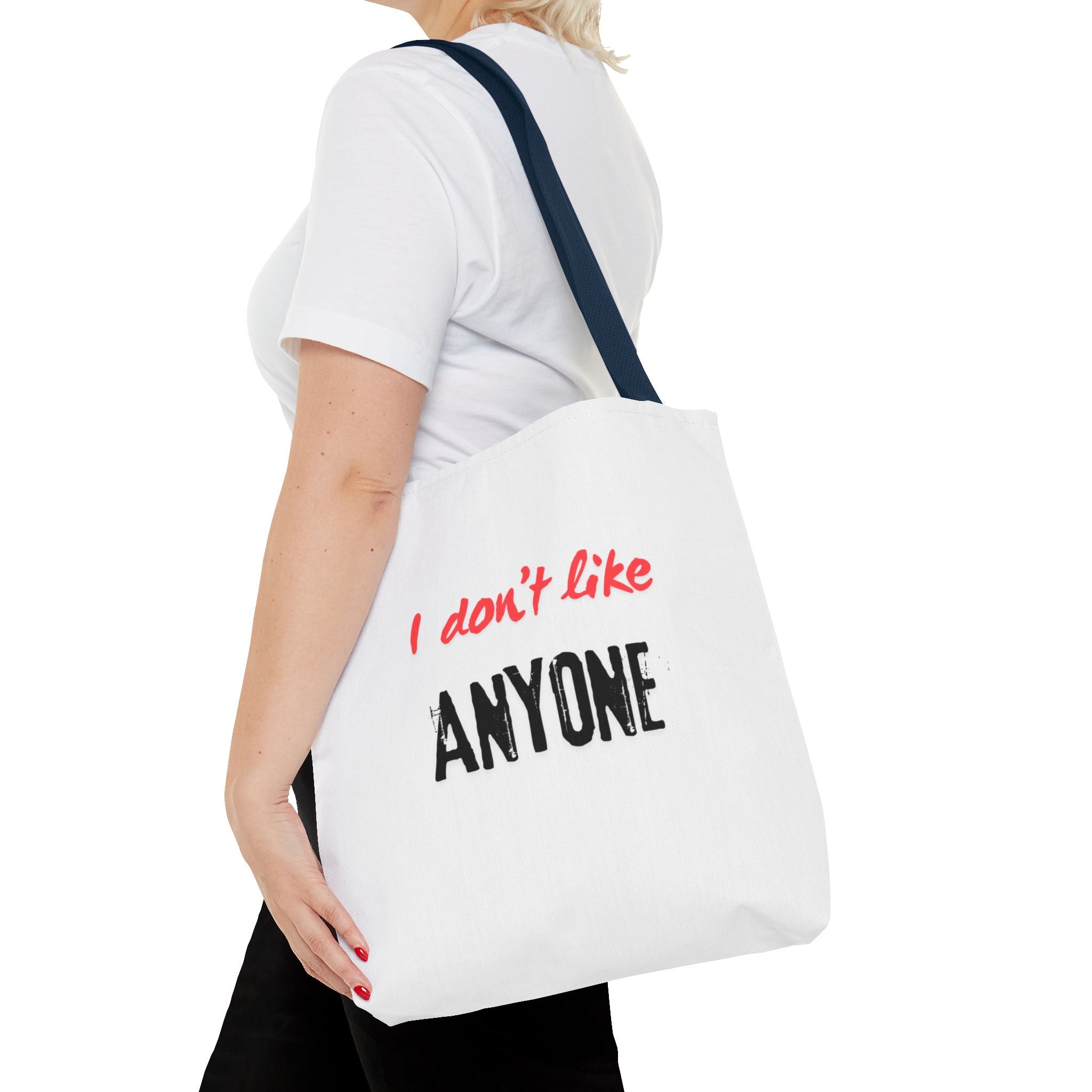 English White "I Like No One" – Anti-Social Tote