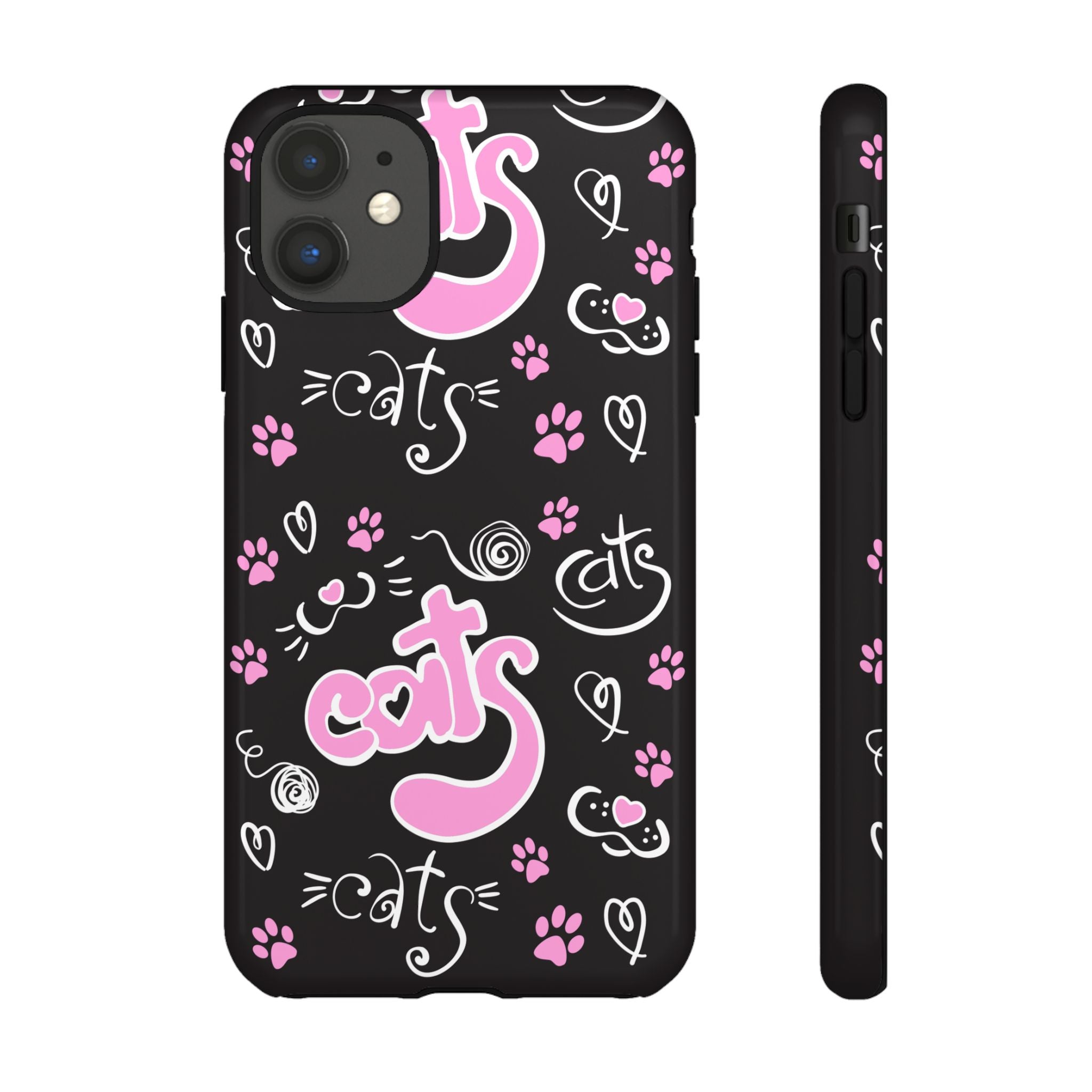Cute Cat Print Phone Cases, Tough Cases for Cat Lovers, Pet Phone Cover, Gift for Cat Moms, Stylish Phone Accessories