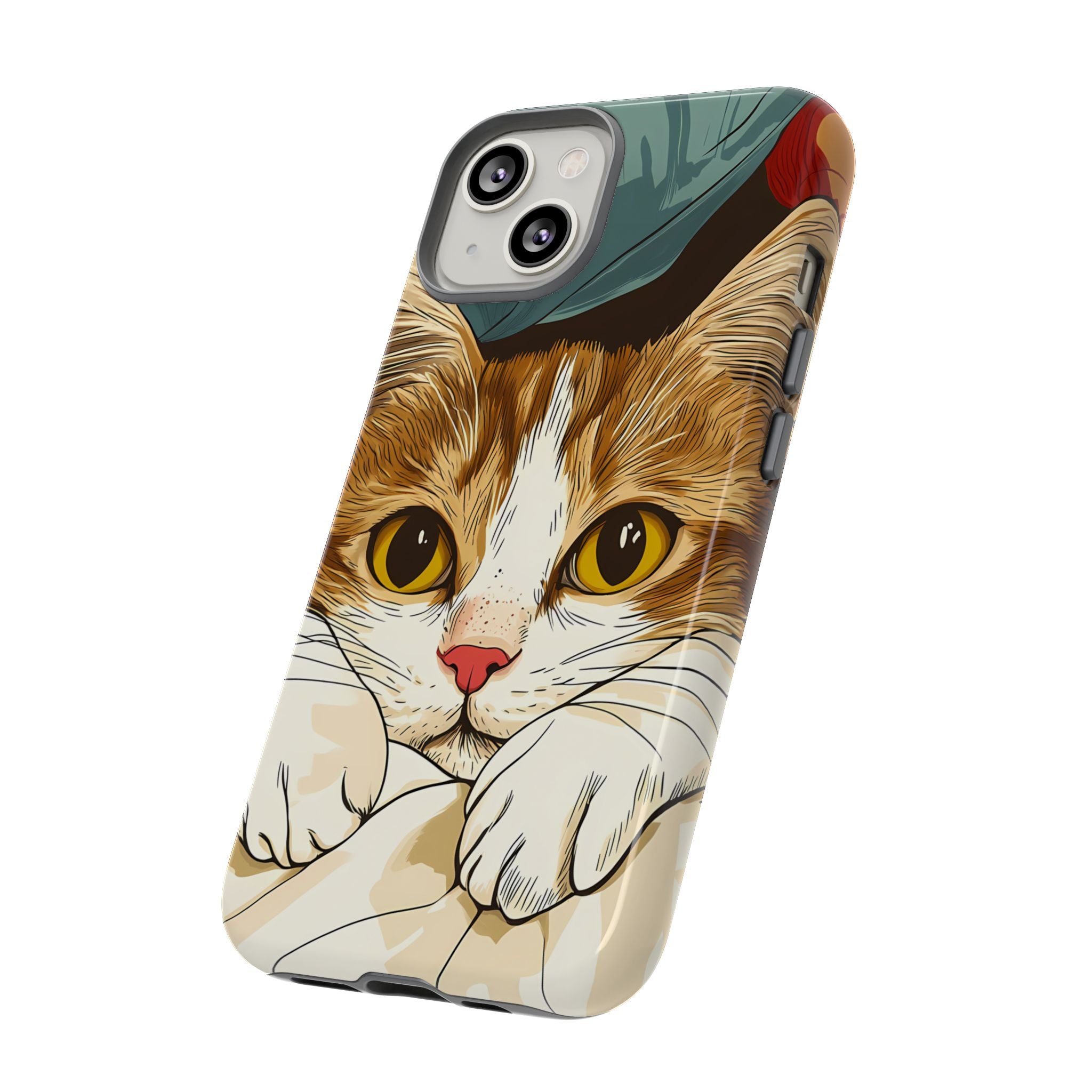 Cute Cat Phone Case - Ideal for Cat Lovers, Pet Owners, Birthday Gifts, Smartphone Accessories, Funny Pet Humor