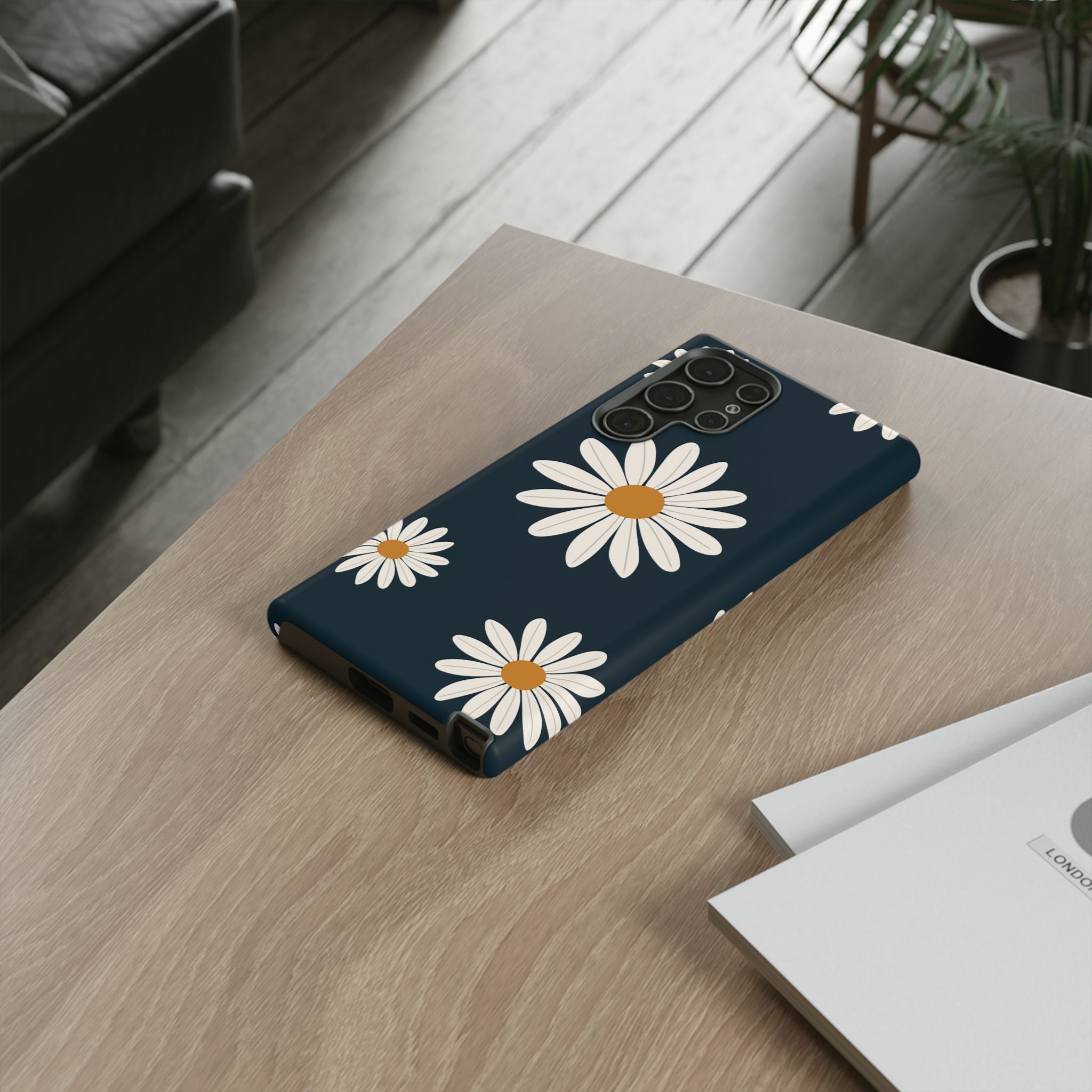 Daisy Phone Case, Floral Phone Cover, Tough Phone Case, Gift for Flower Lovers, Smartphone Accessory, Spring Design
