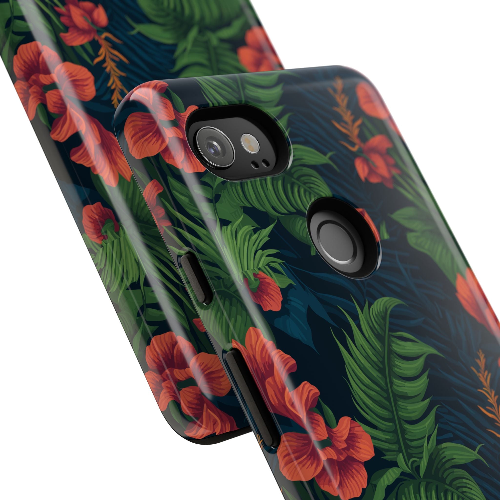 Tropical Phone Case with Floral Design, Eco-Friendly Protection for Summer Vibes, Ideal Gift for Nature Lovers, Vibrant Background