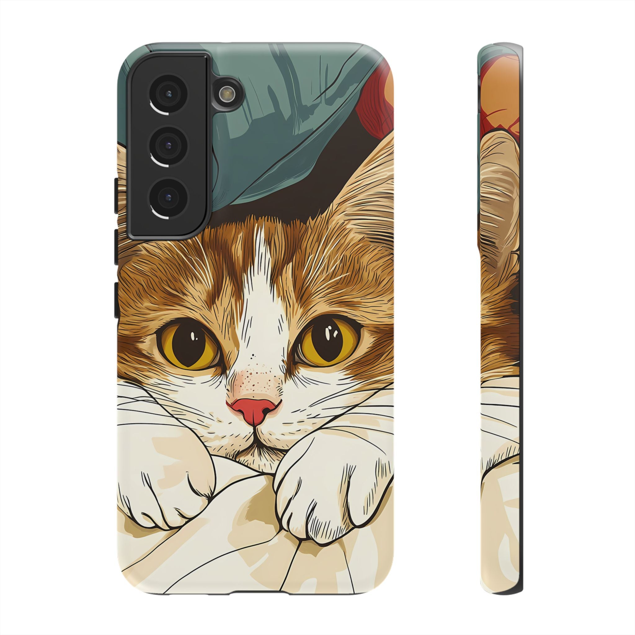 Cute Cat Phone Case - Ideal for Cat Lovers, Pet Owners, Birthday Gifts, Smartphone Accessories, Funny Pet Humor
