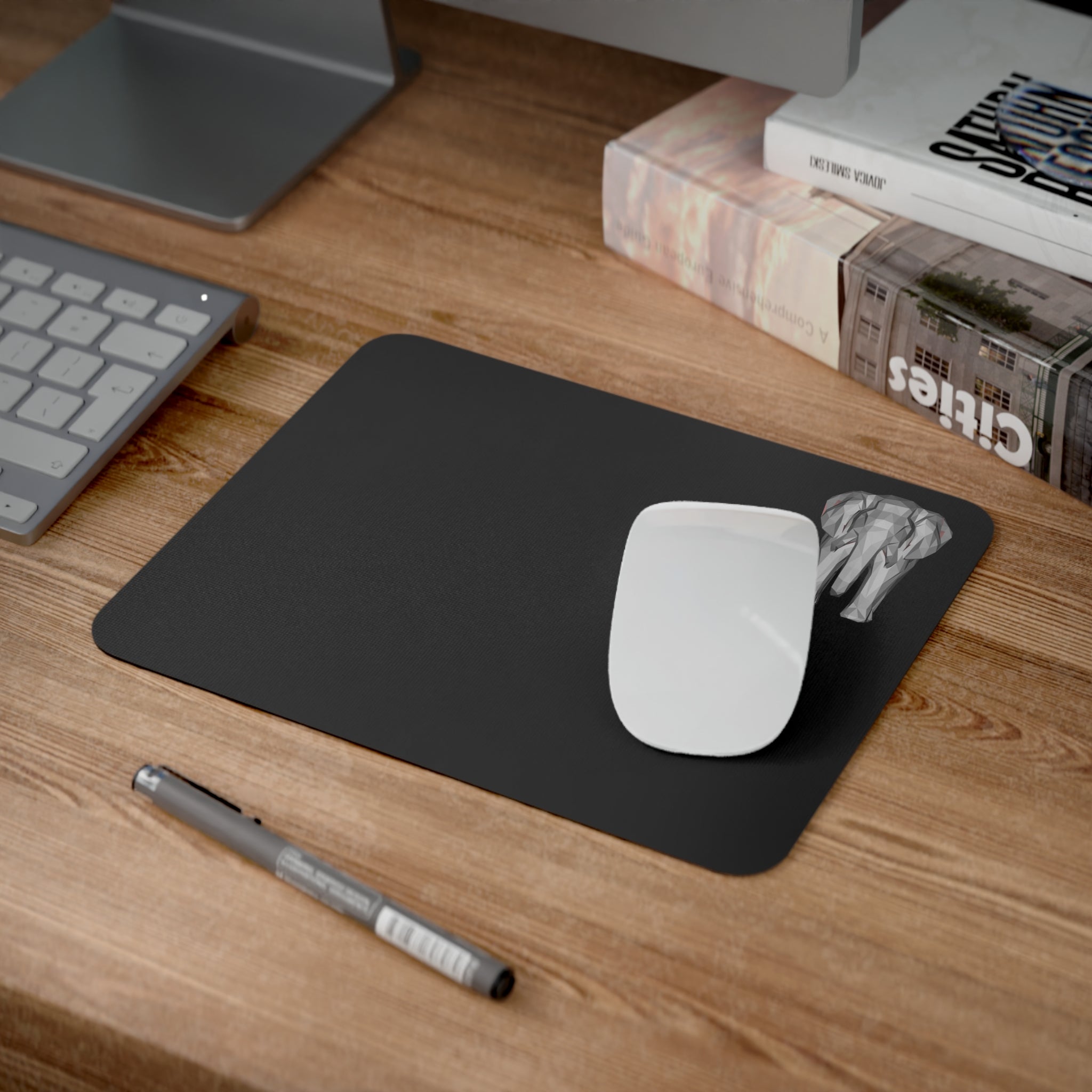 Elegant Elephant Desk Mouse Pad, Animal Lover Gift, Office Decor, Unique Work Accessory, Minimalist Design, Home Office Essentials