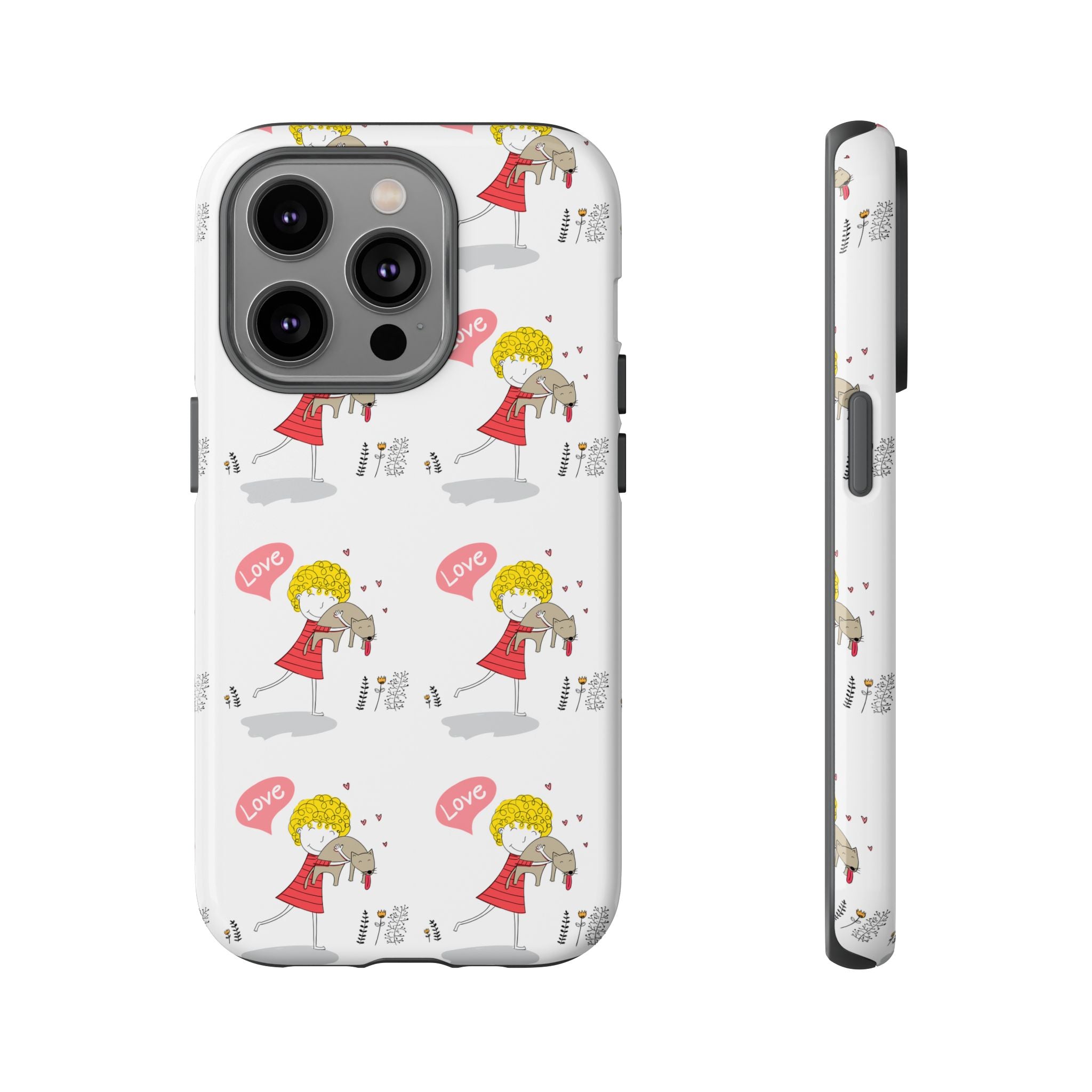 Love-Themed Phone Case | Cute Pet Lover Accessory, Perfect Gift for Birthdays, Anniversaries, Animal Lovers, Valentine's Day