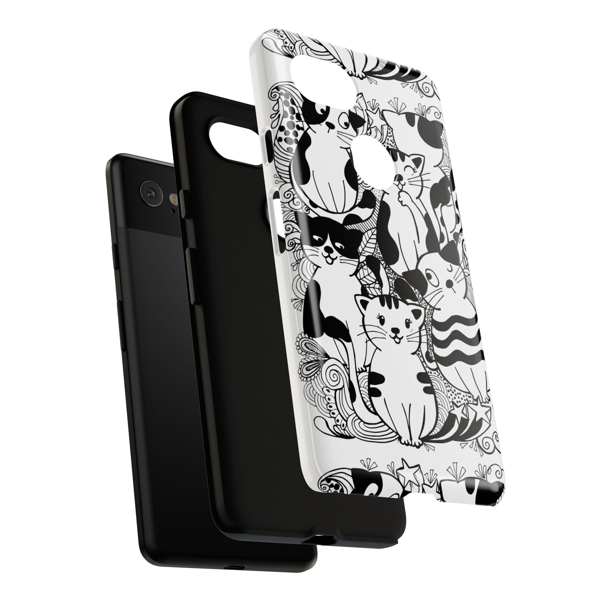 Cat-Themed Phone Case, Cute Cat Art, Pet Lover Gift, Birthday Present, Unique Cat Decor, Fun Tech Accessories, Animal Lover Case