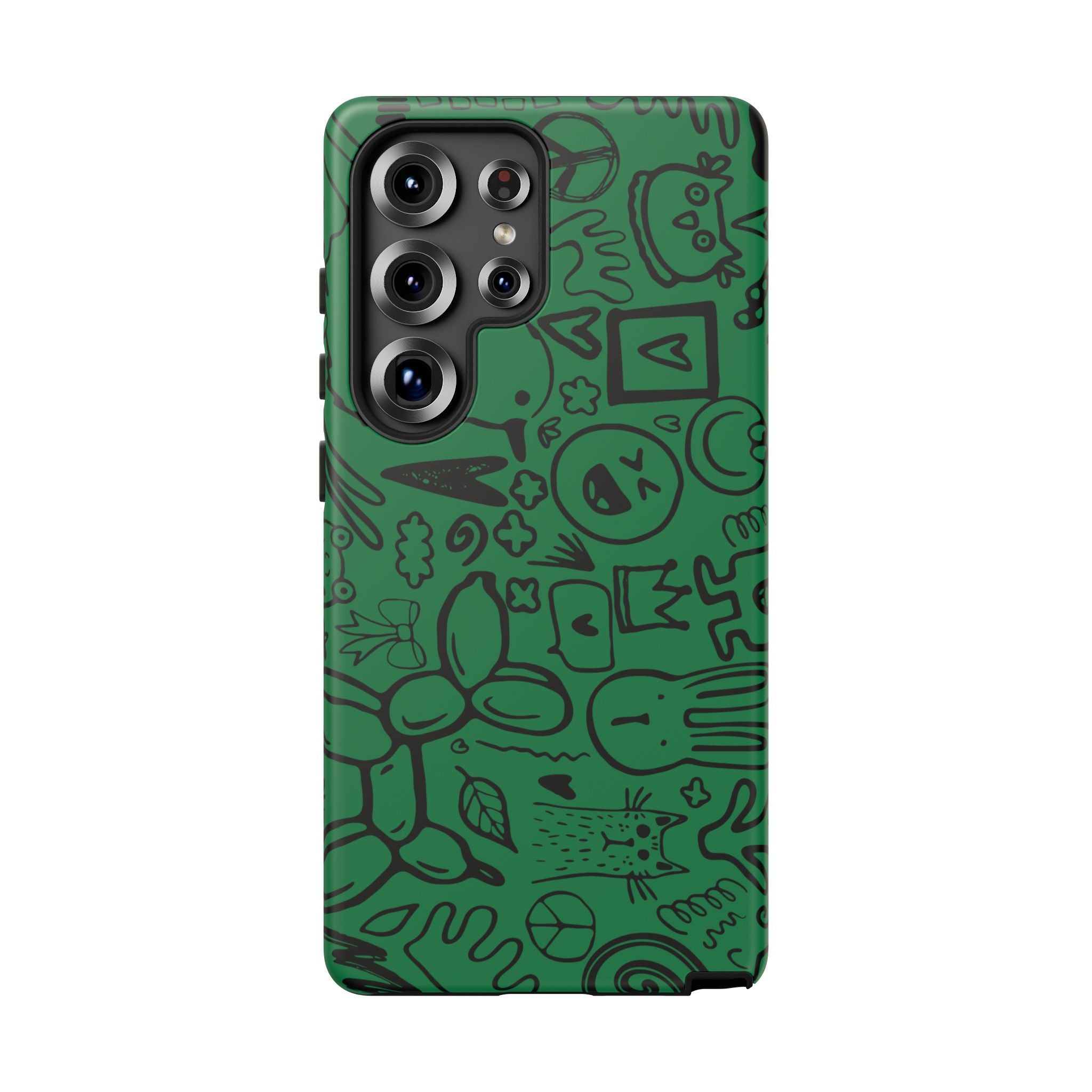 Playful Phone Case, Vibrant Green Tough Case, Quirky Graphic Design, Unique Gift for Kids, Fun Accessories, Christmas, Birthday