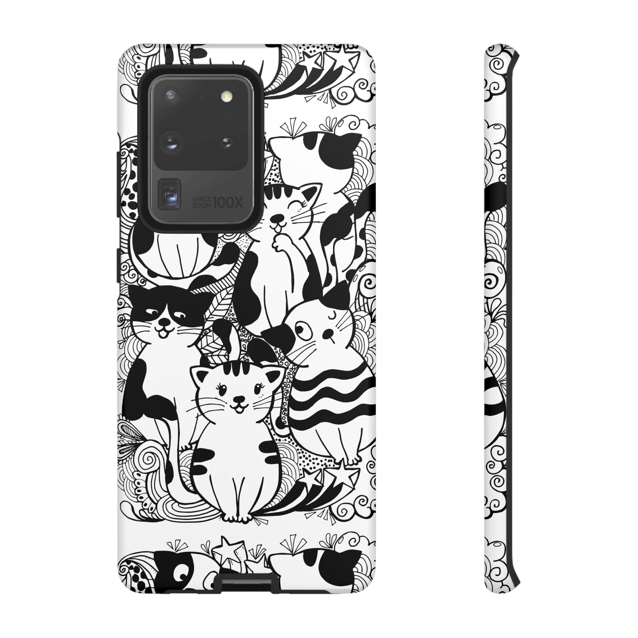 Cat-Themed Phone Case, Cute Cat Art, Pet Lover Gift, Birthday Present, Unique Cat Decor, Fun Tech Accessories, Animal Lover Case