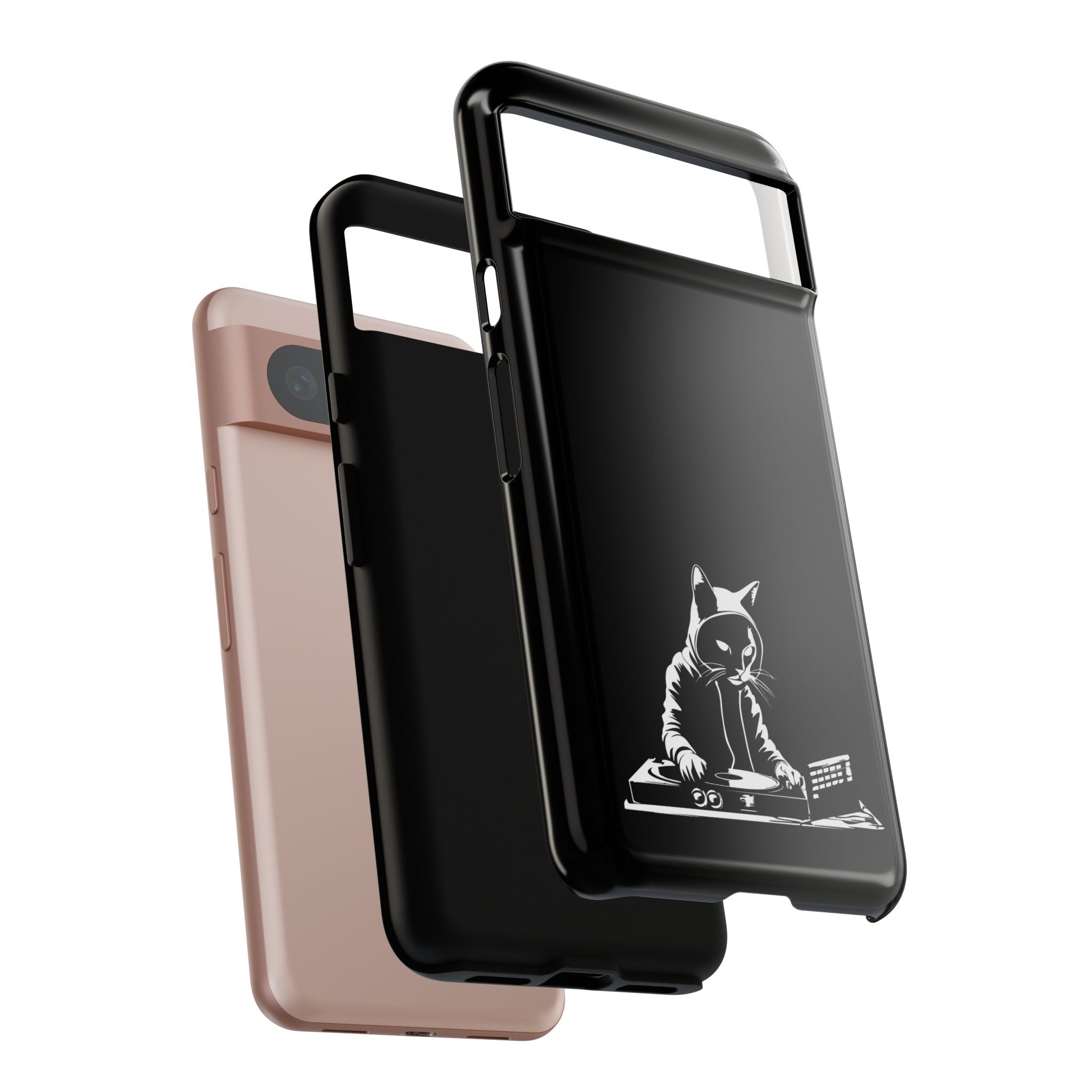 Cat DJ Phone Case | Stylish Tough Cases for Music Lovers, Gift for Cat Owners, Unique Phone Accessory, Cool Tech Gear
