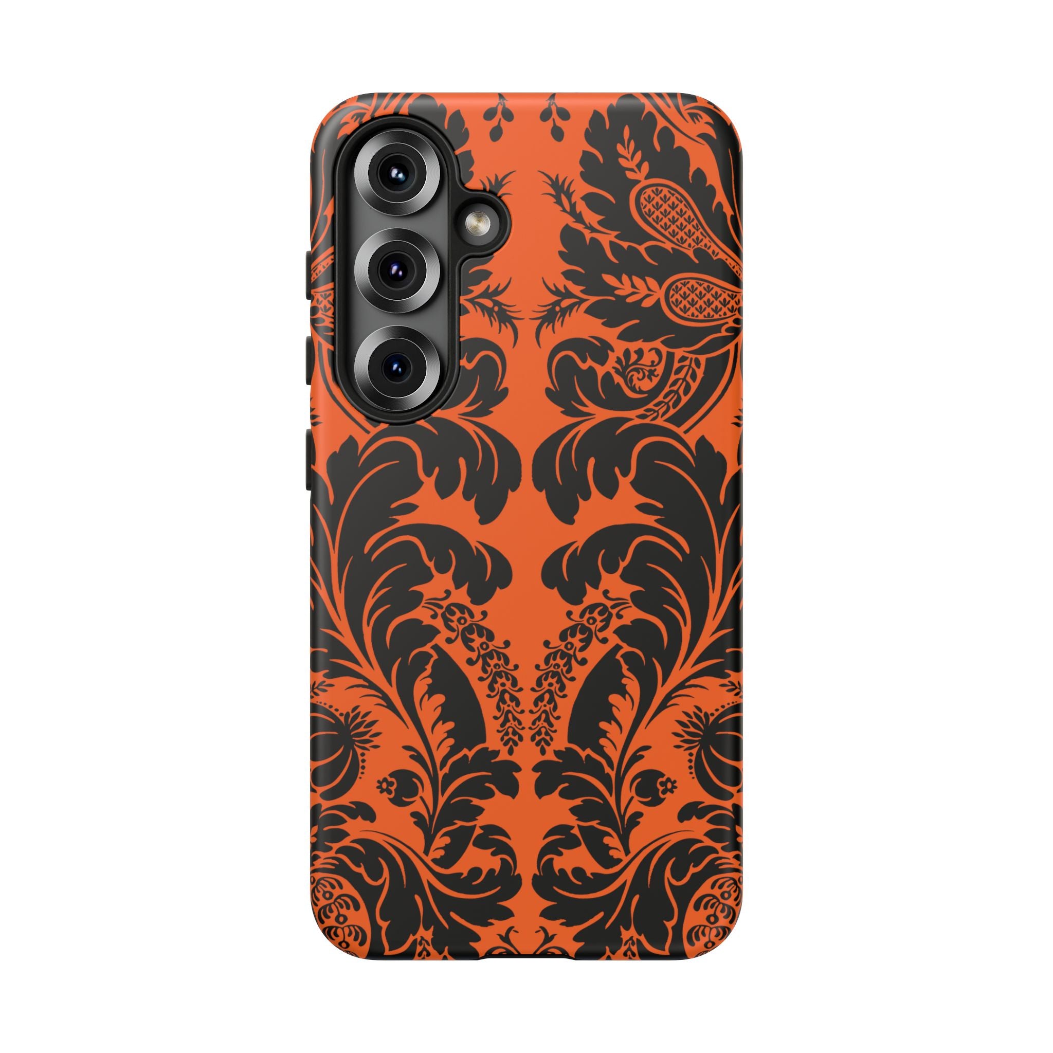 Elegant Phone Case with Orange Floral Design | Tough Cases, Smartphone Cover, Gift for Her, Floral Patterns, Stylish Accessories