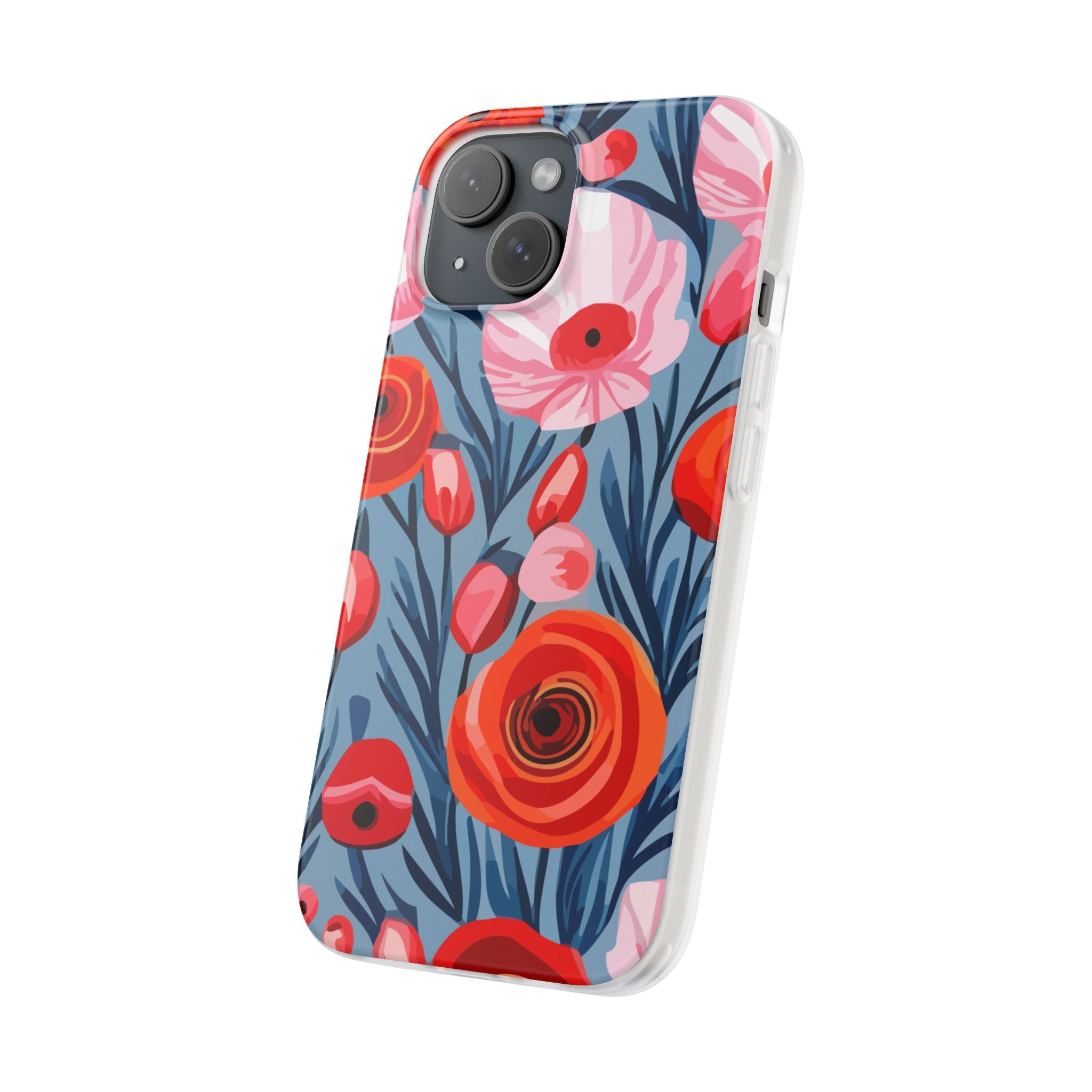 Beautiful Floral Flexi Cases for Phone, Stylish Protective Cover, Gift for Her, Phone Accessories, Floral Design