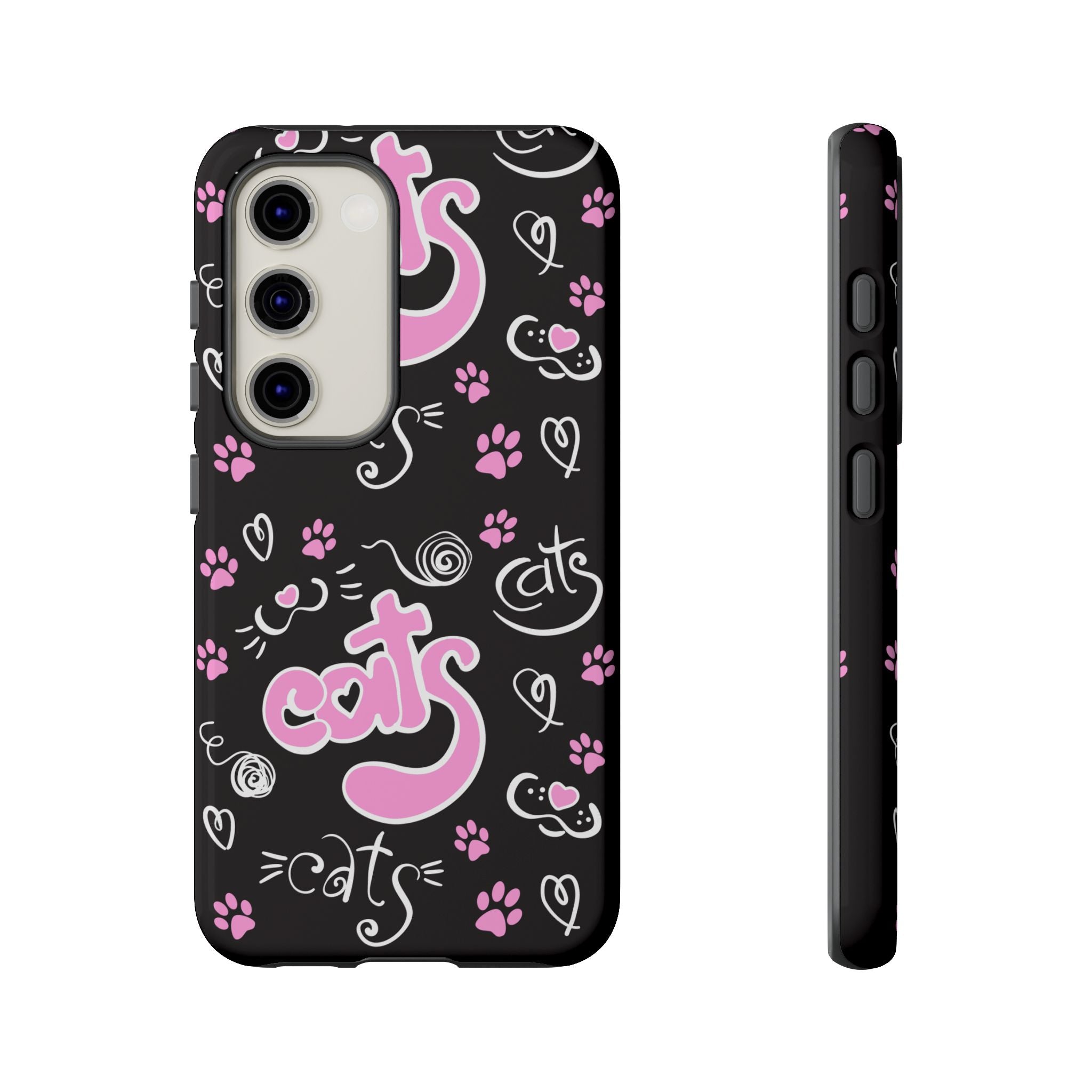 Cute Cat Print Phone Cases, Tough Cases for Cat Lovers, Pet Phone Cover, Gift for Cat Moms, Stylish Phone Accessories