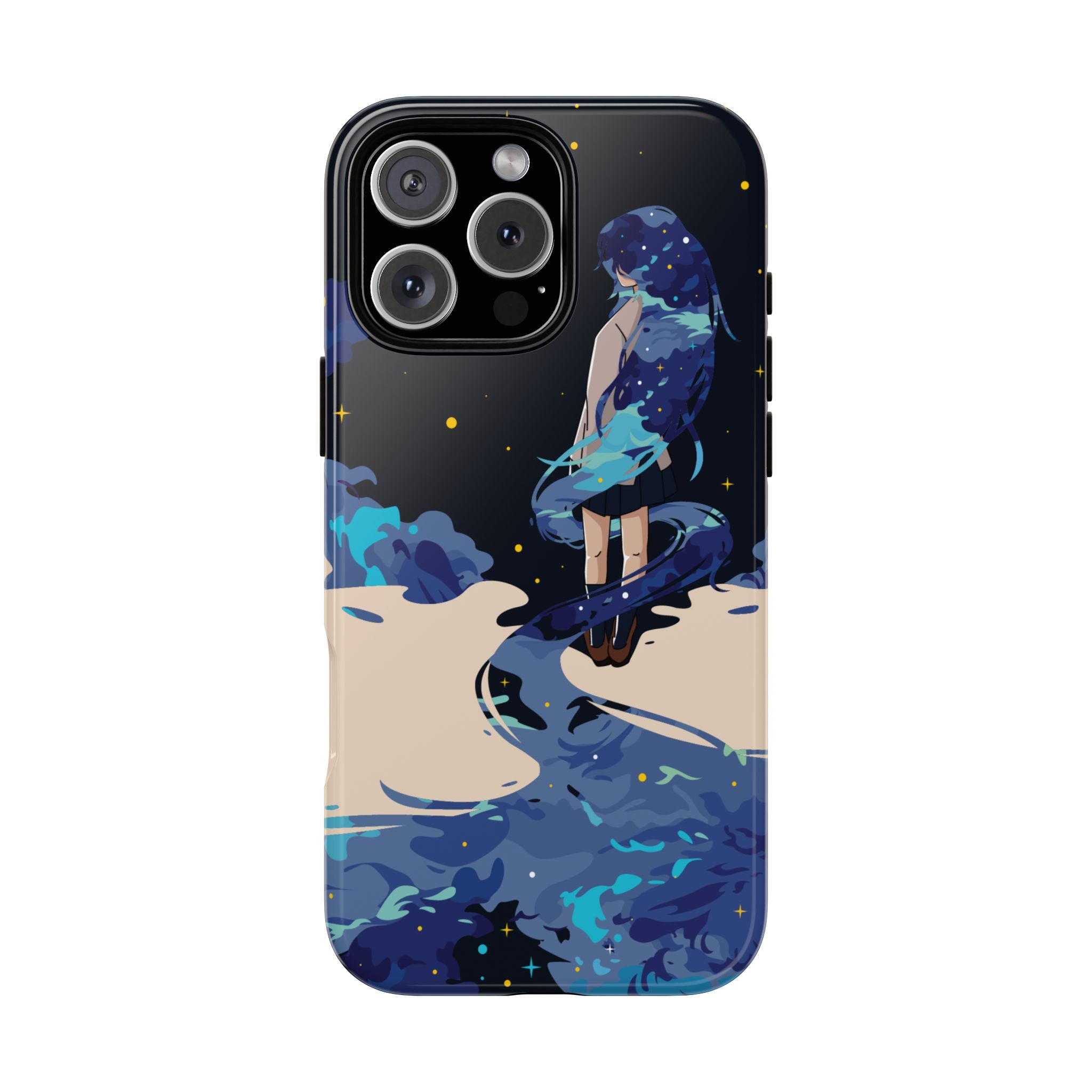 Galaxy-Inspired Phone Case, Celestial Design, Tough Phone Cover, Gift for Space Lovers, Artsy Accessories, Unique Merchandise