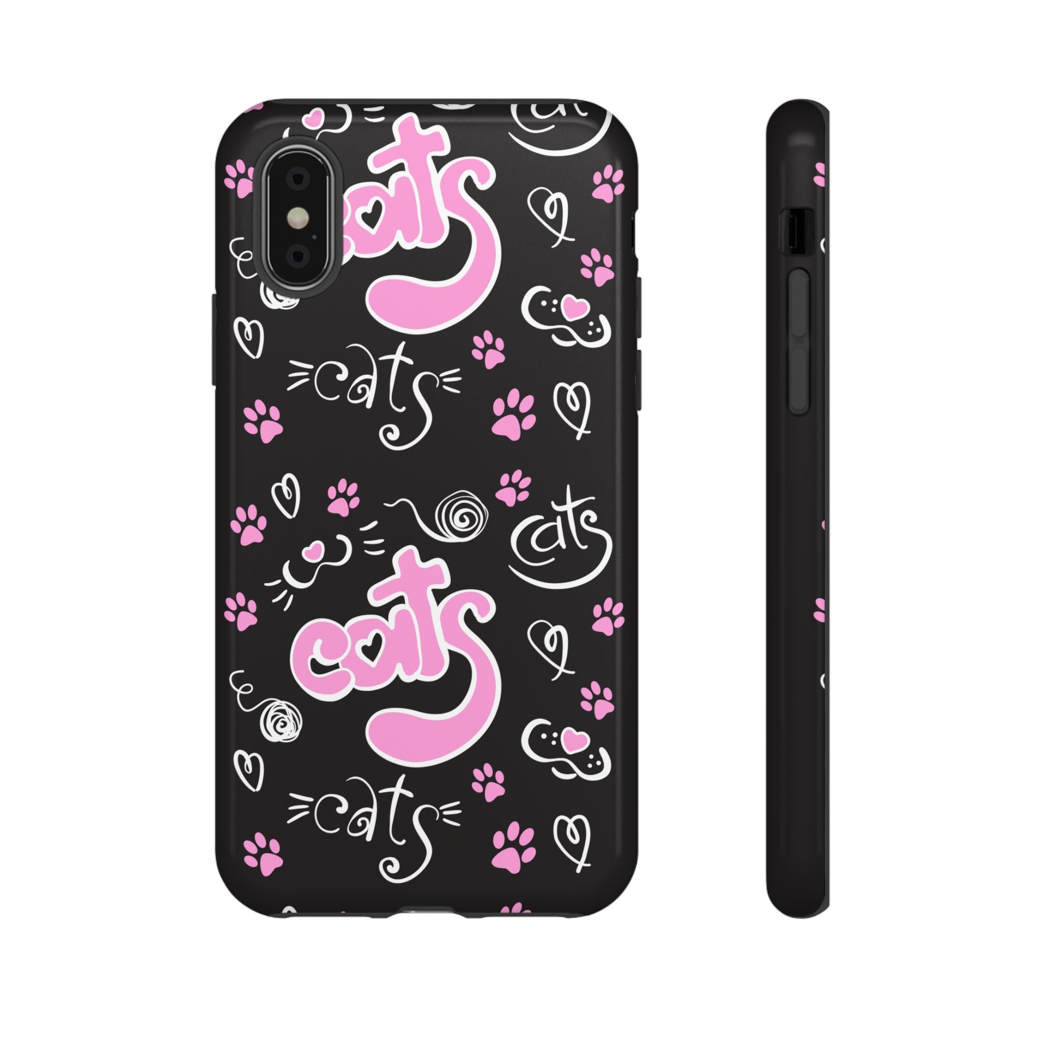 Cute Cat Print Phone Cases, Tough Cases for Cat Lovers, Pet Phone Cover, Gift for Cat Moms, Stylish Phone Accessories