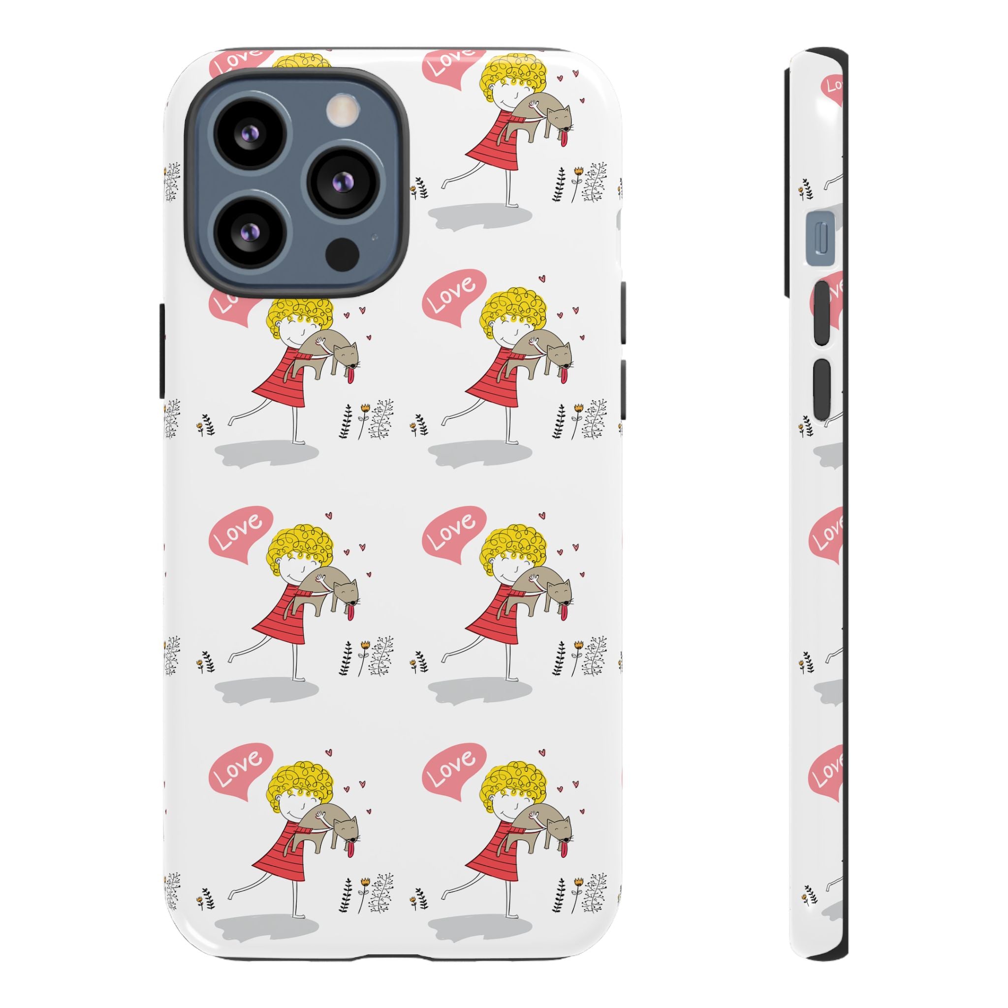 Love-Themed Phone Case | Cute Pet Lover Accessory, Perfect Gift for Birthdays, Anniversaries, Animal Lovers, Valentine's Day