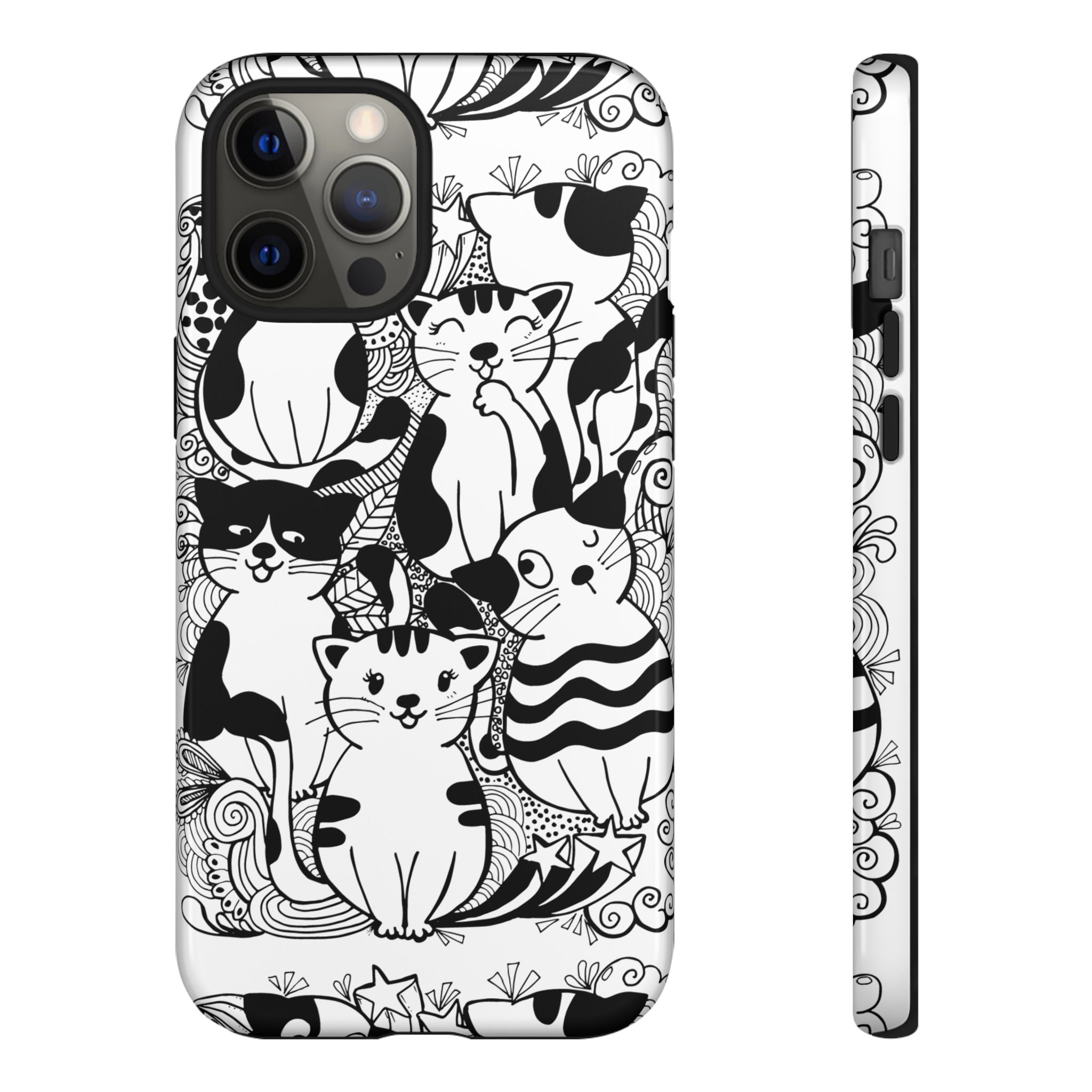 Cat-Themed Phone Case, Cute Cat Art, Pet Lover Gift, Birthday Present, Unique Cat Decor, Fun Tech Accessories, Animal Lover Case